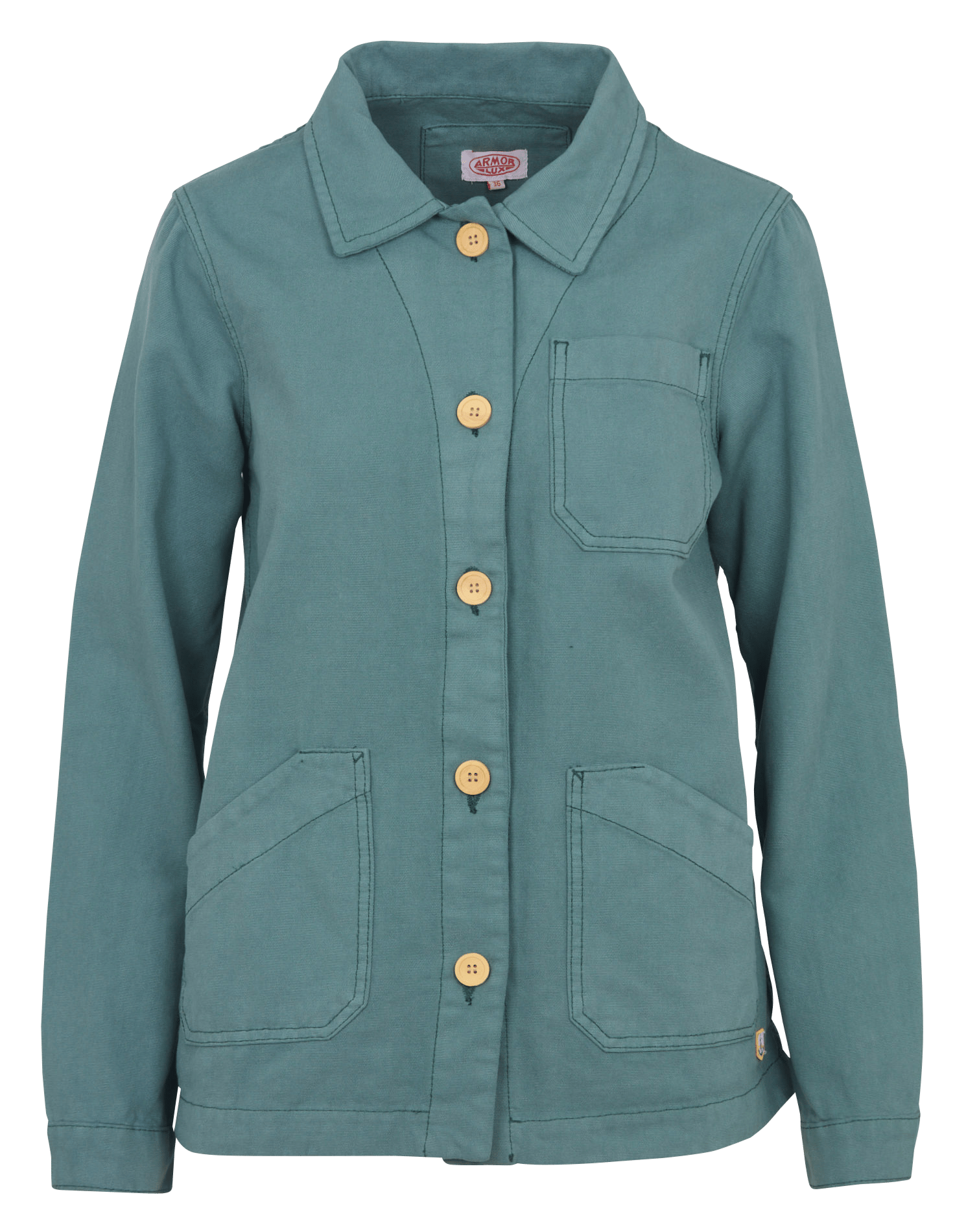 Veste pêcheur droite en coton ARMOR-LUX Vert