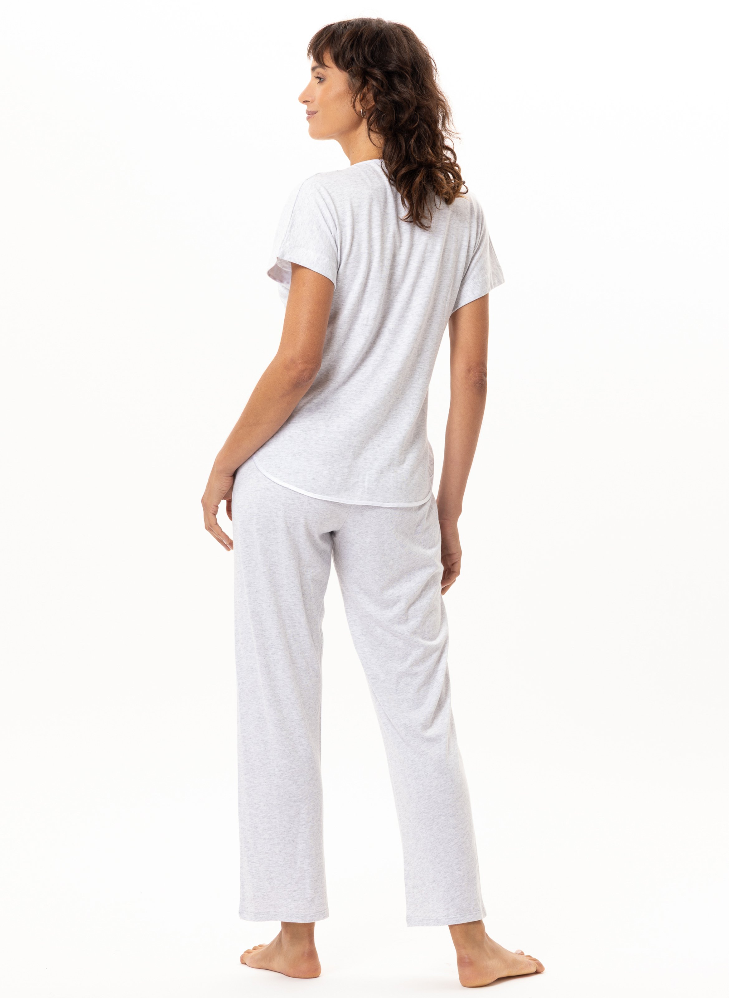 Pyjama en coton modal mily 202 LE CHAT Gris