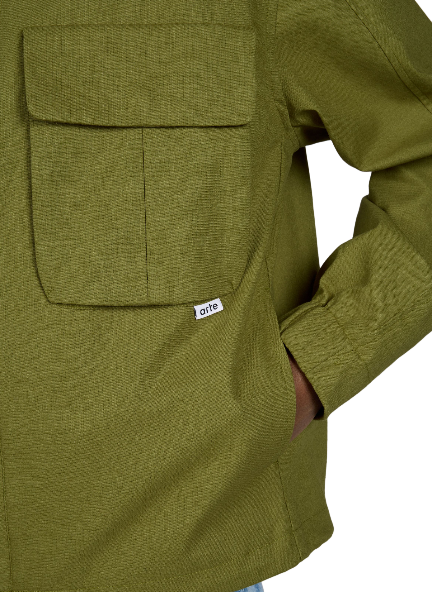 Technical jacket in linen and cotton ARTE ANTWERP Khaki