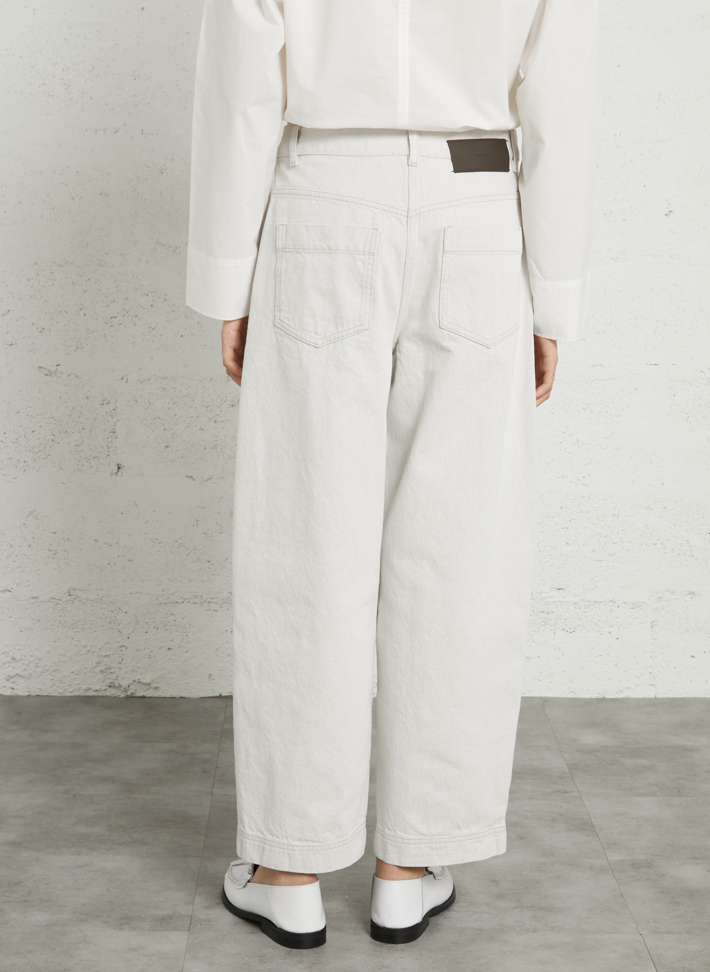 Pantalon large en coton bio clovis SOEUR Beige