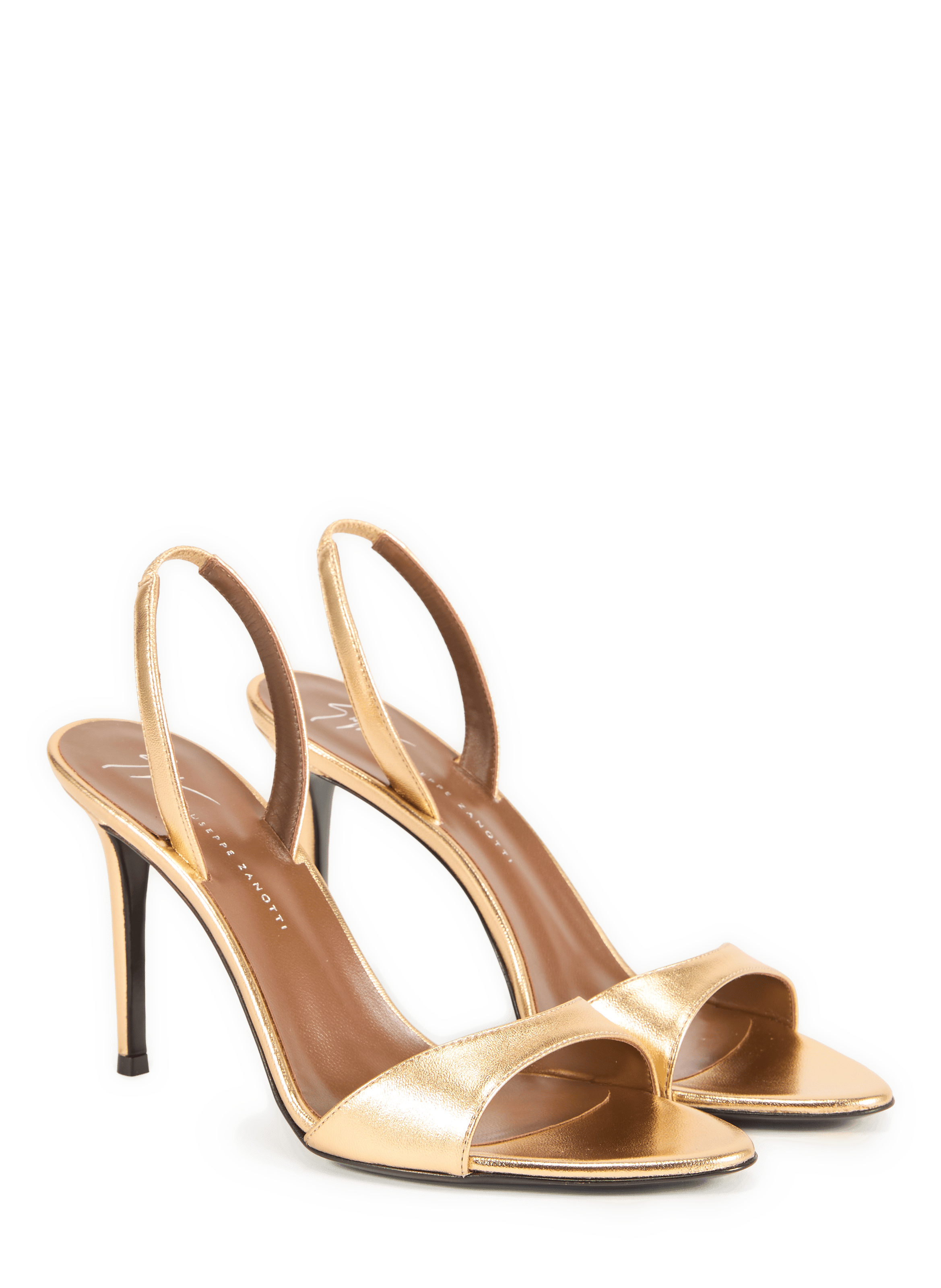 Sandales à talons Clandestino vernies en cuir GIUSEPPE ZANOTTI Doré