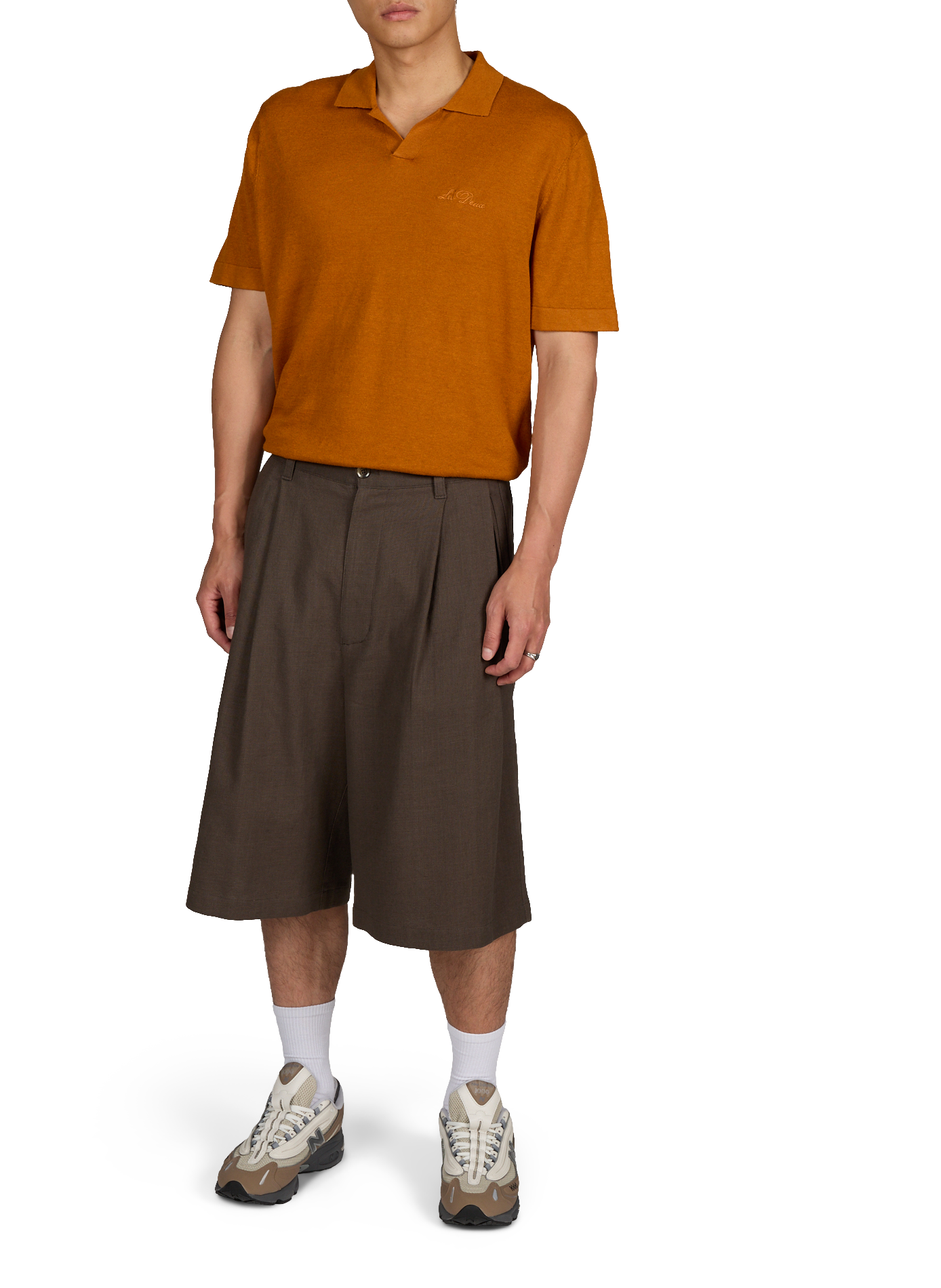 Polo à logo en coton  LES DEUX Orange