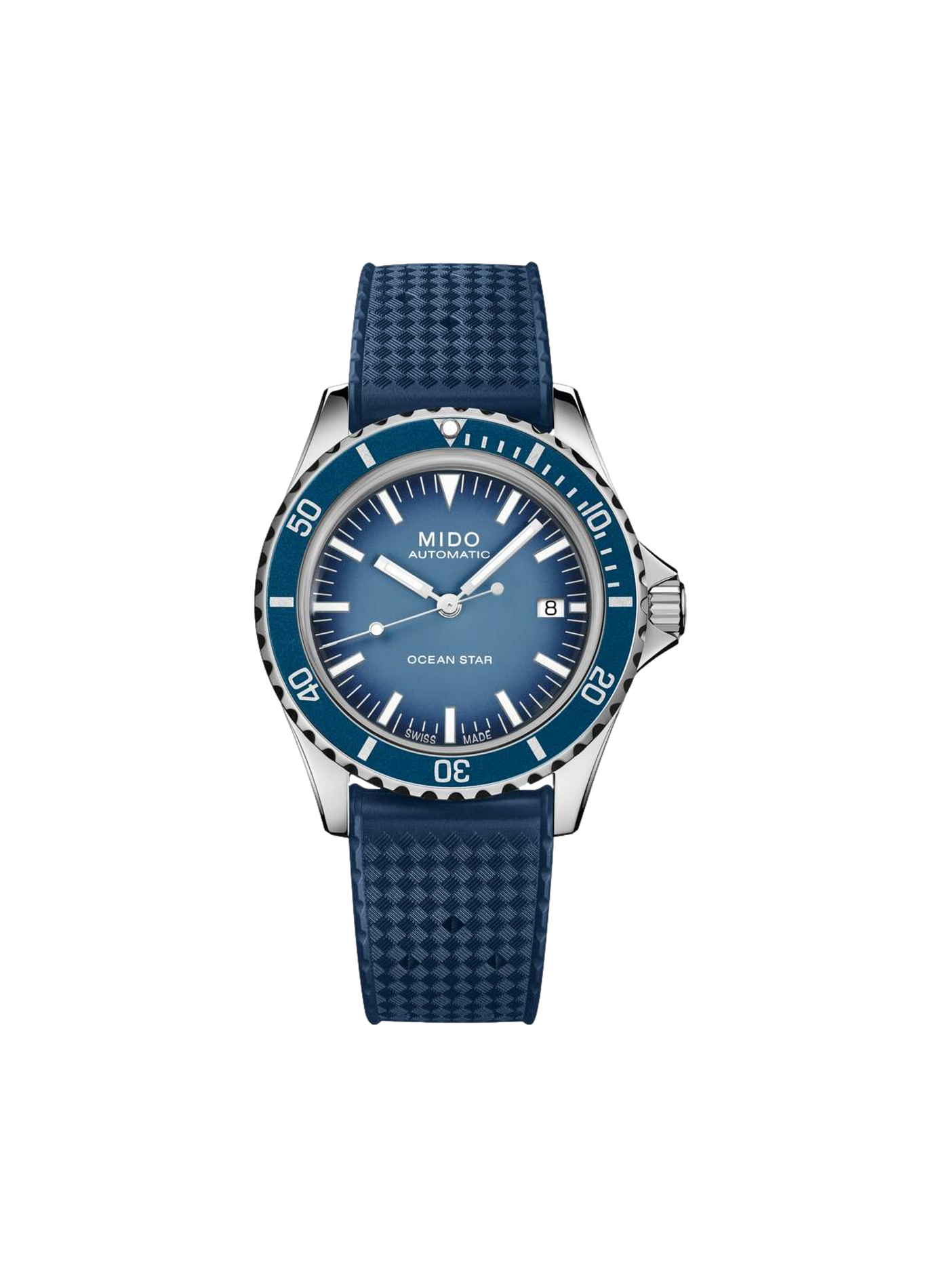Montre analogique Ocean Star Tribute en acier inoxydable MIDO Bleu