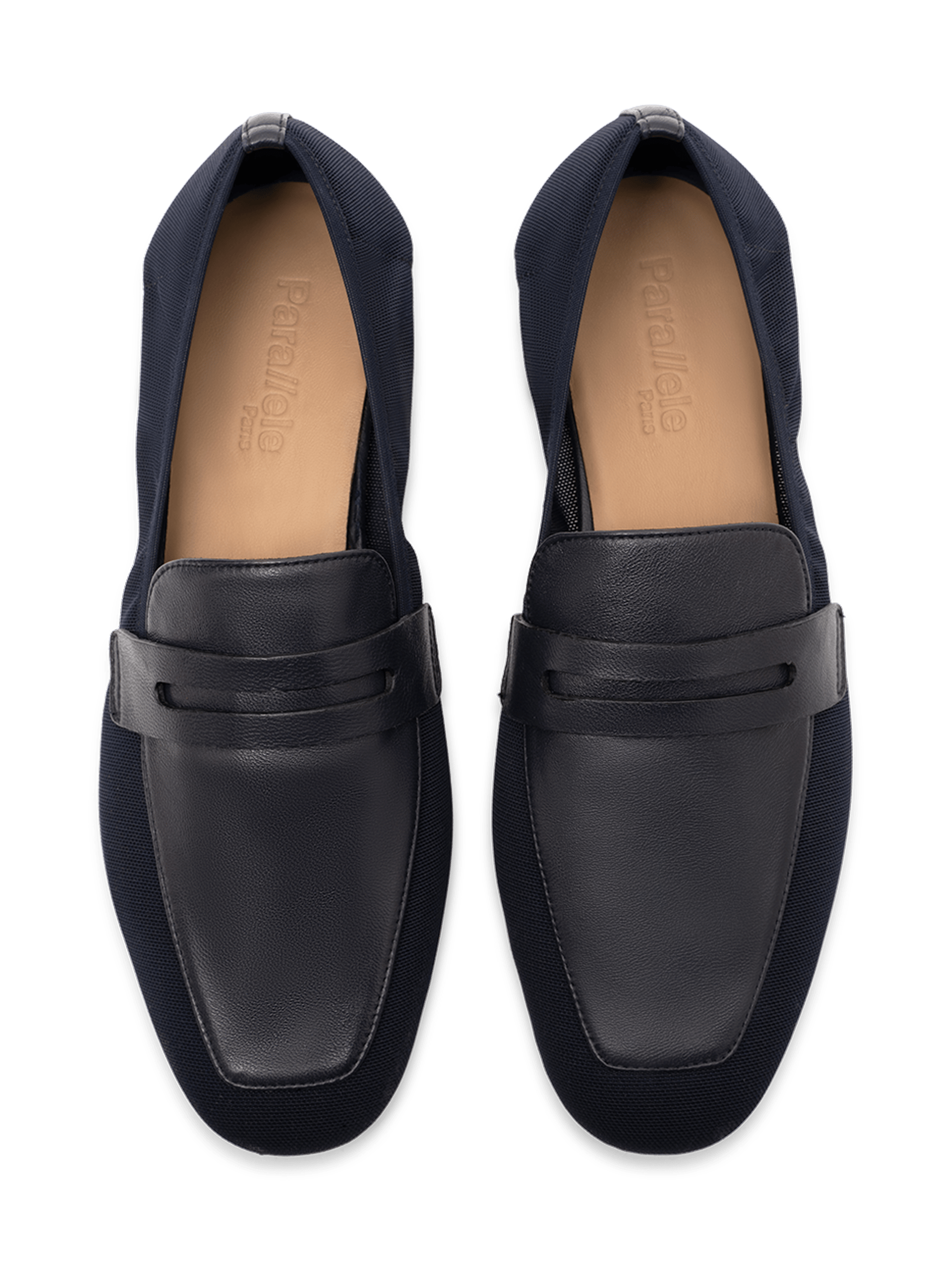 Mocassins giulia en resille / nappa PARALLELE Bleu