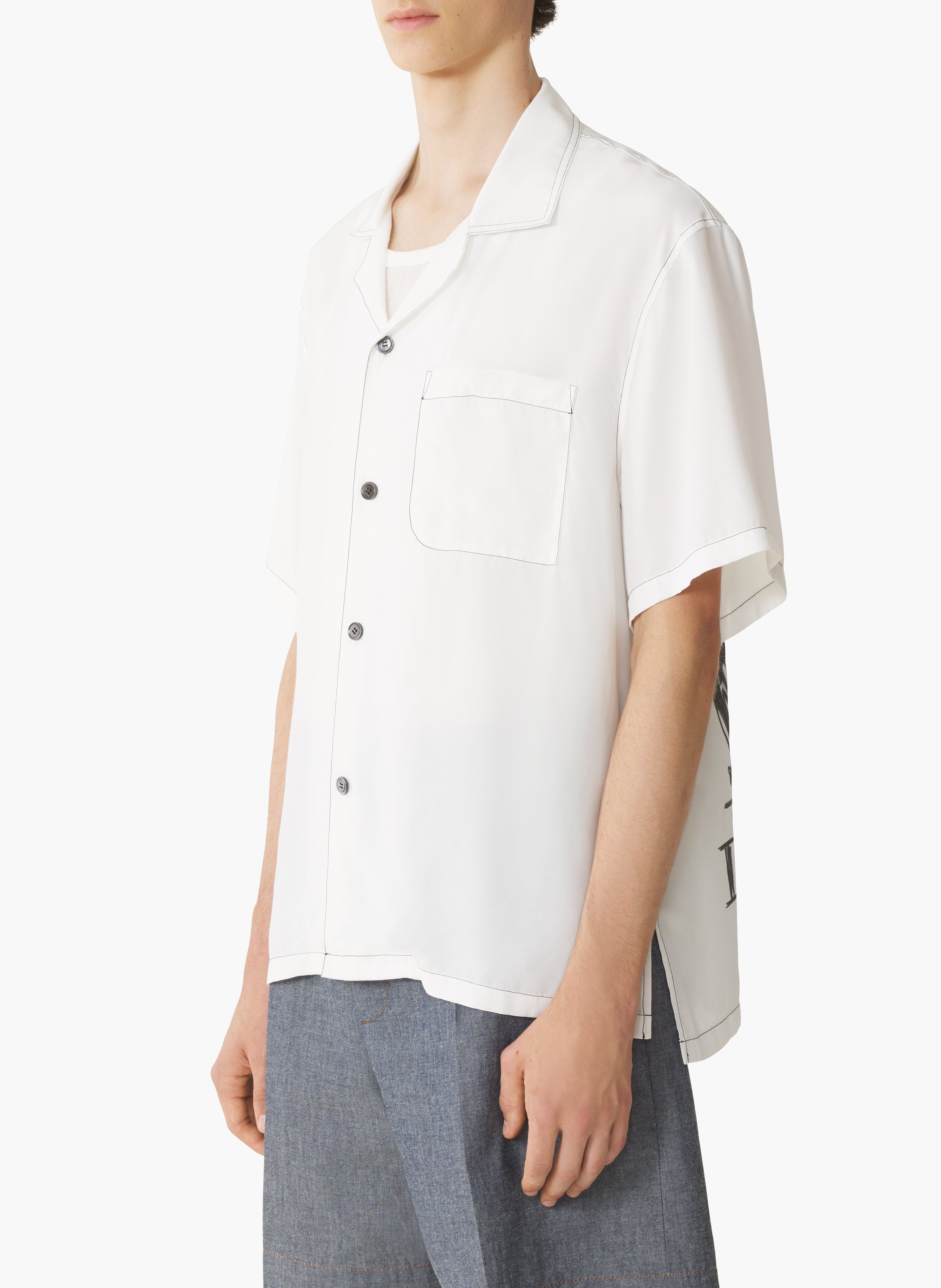 Chemise dos imprimé la mère et l'enfant LANVIN Blanc