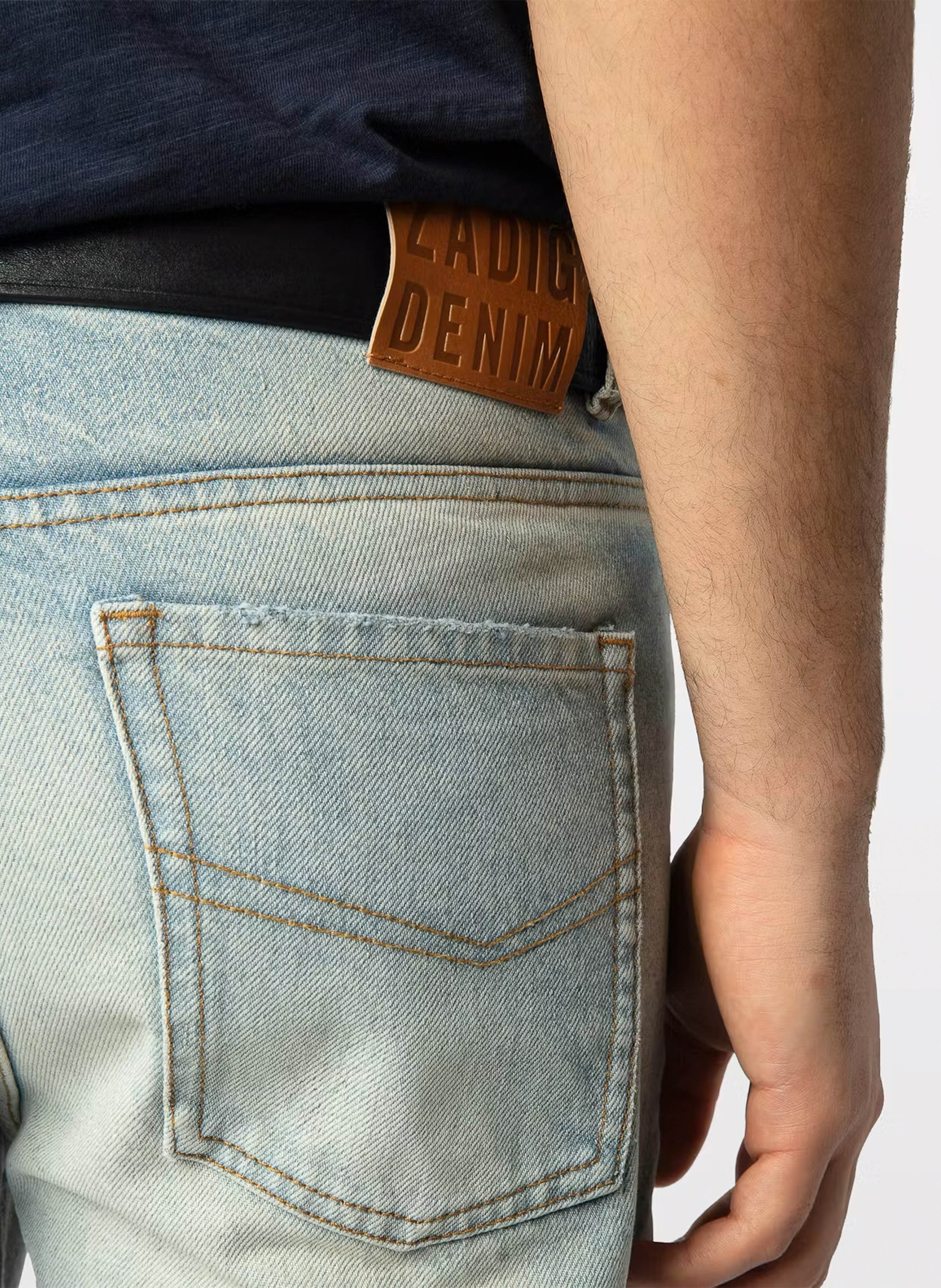 Jean droit en coton mélangé john ZADIG&VOLTAIRE Bleu