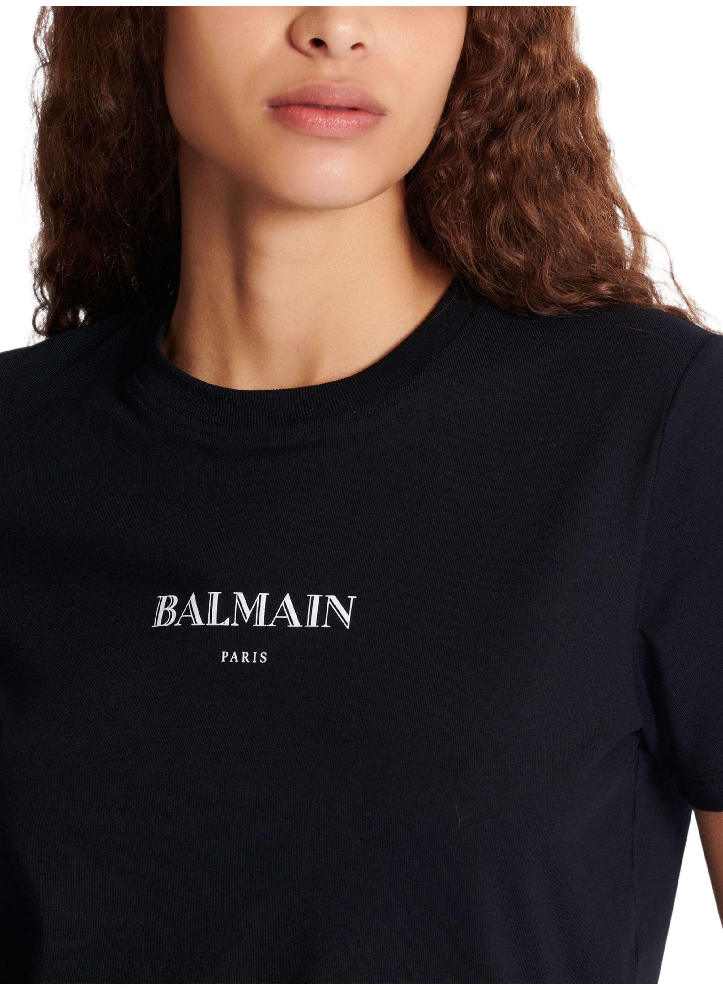 T-shirt avec imprimé balmain BALMAIN Noir
