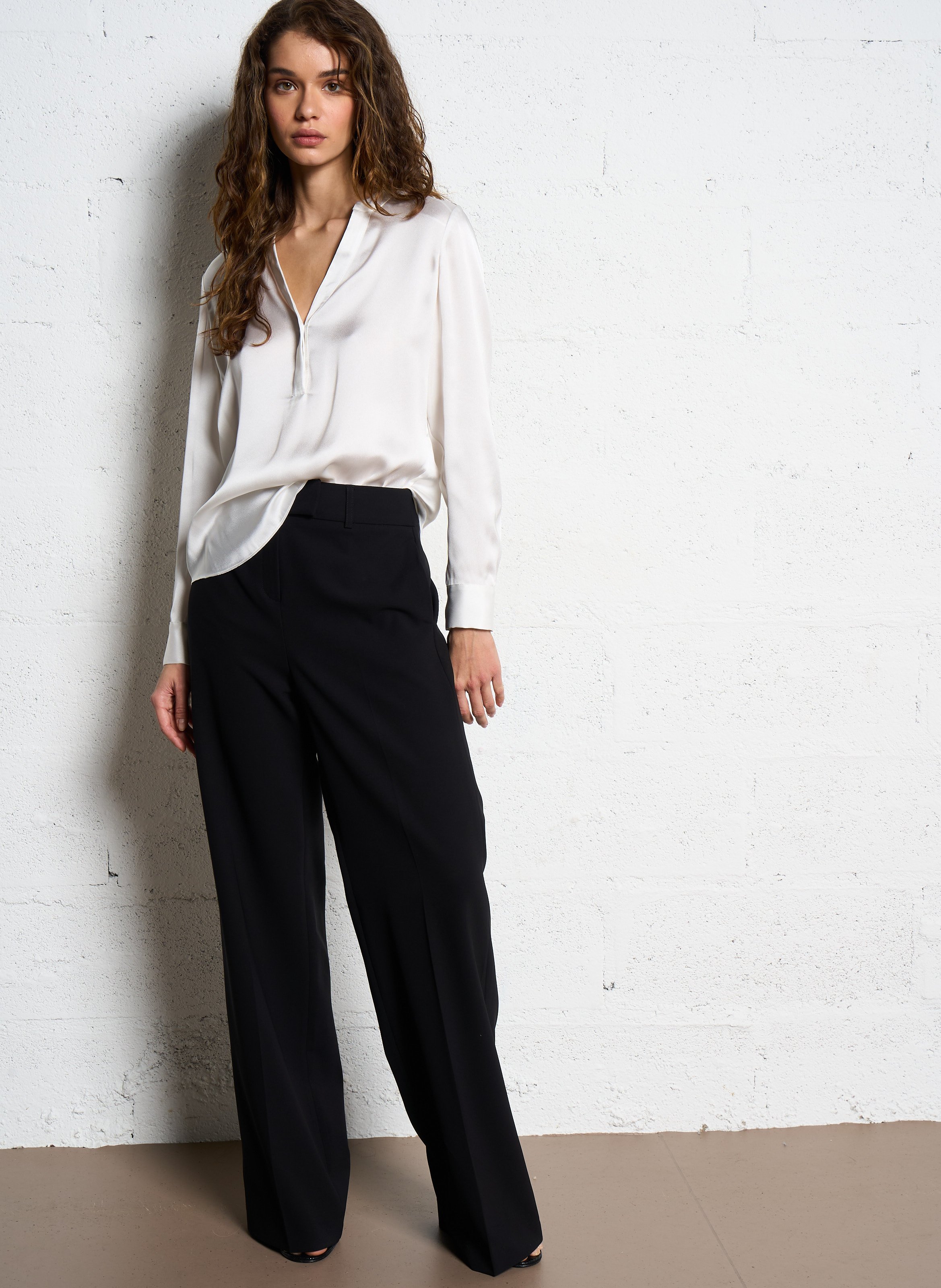 Pantalon large fluide layla MAISON 123 Noir