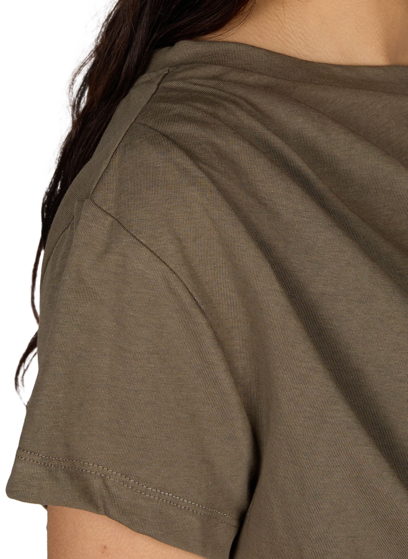 Short-sleeve cotton and linen blend Iraline T-shirt ARTLOVE Khaki