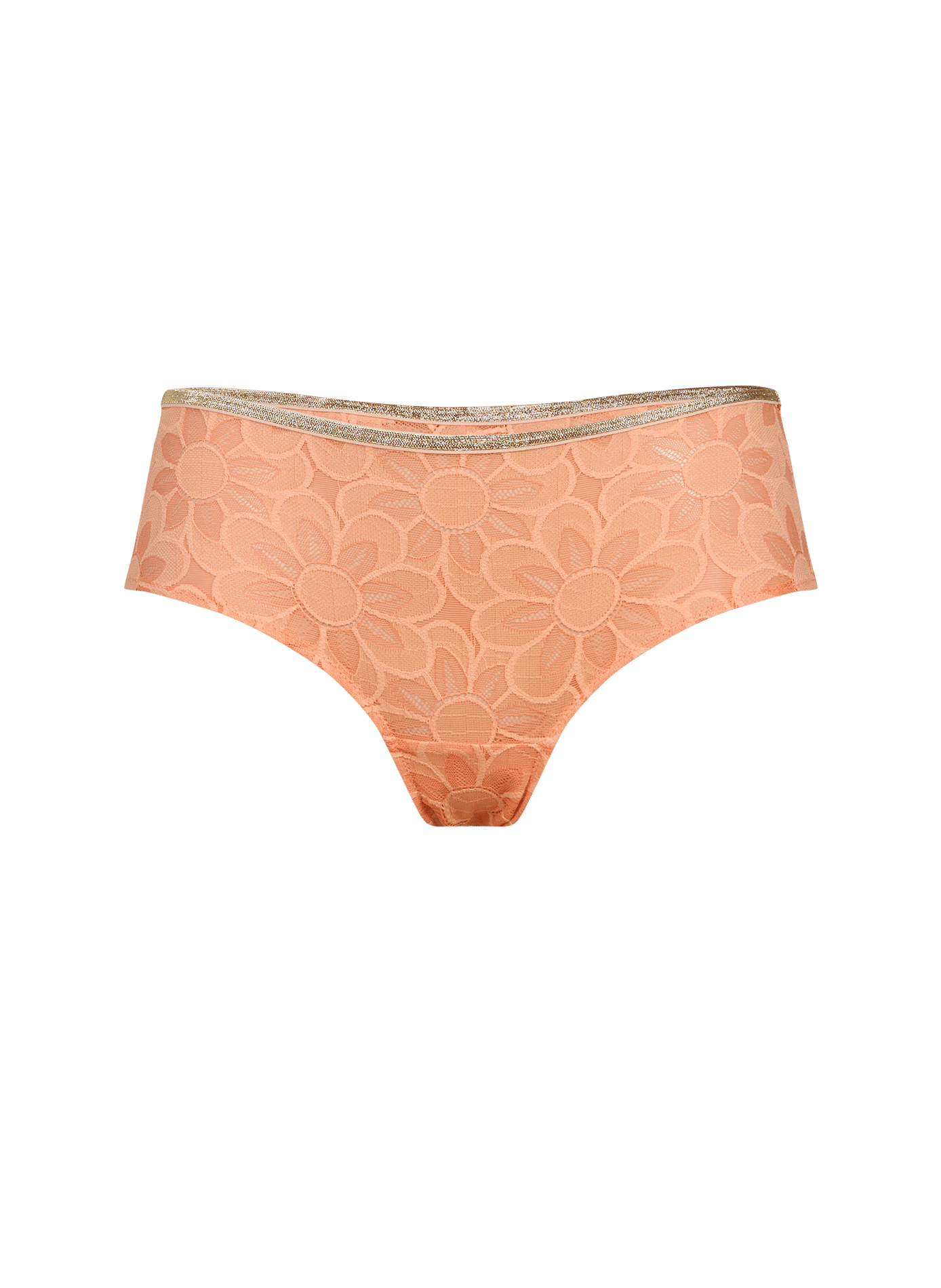 Georgia floral lace shorts LA NOUVELLE Orange