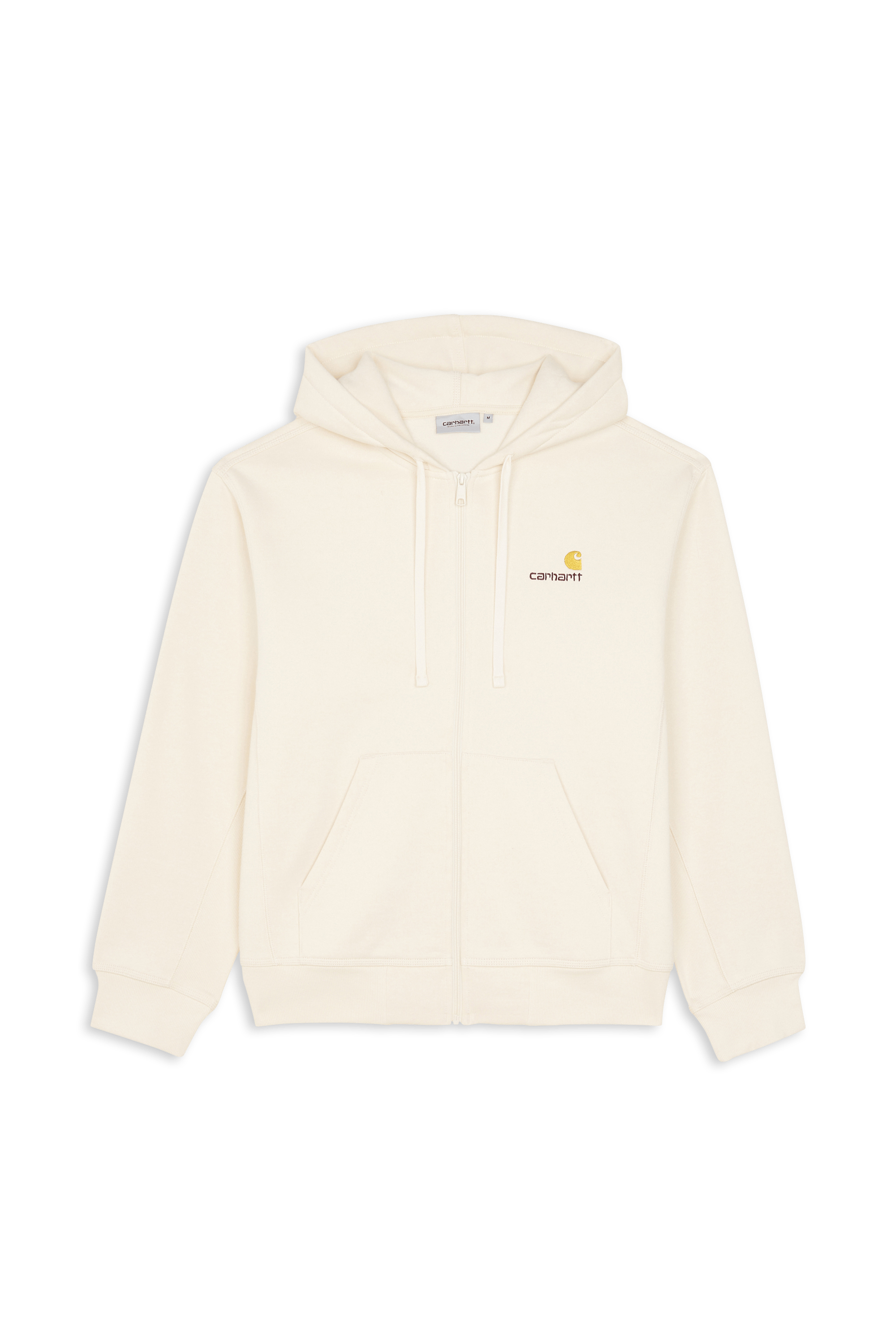 Hoodie zippé hooded american script CARHARTT WIP Beige