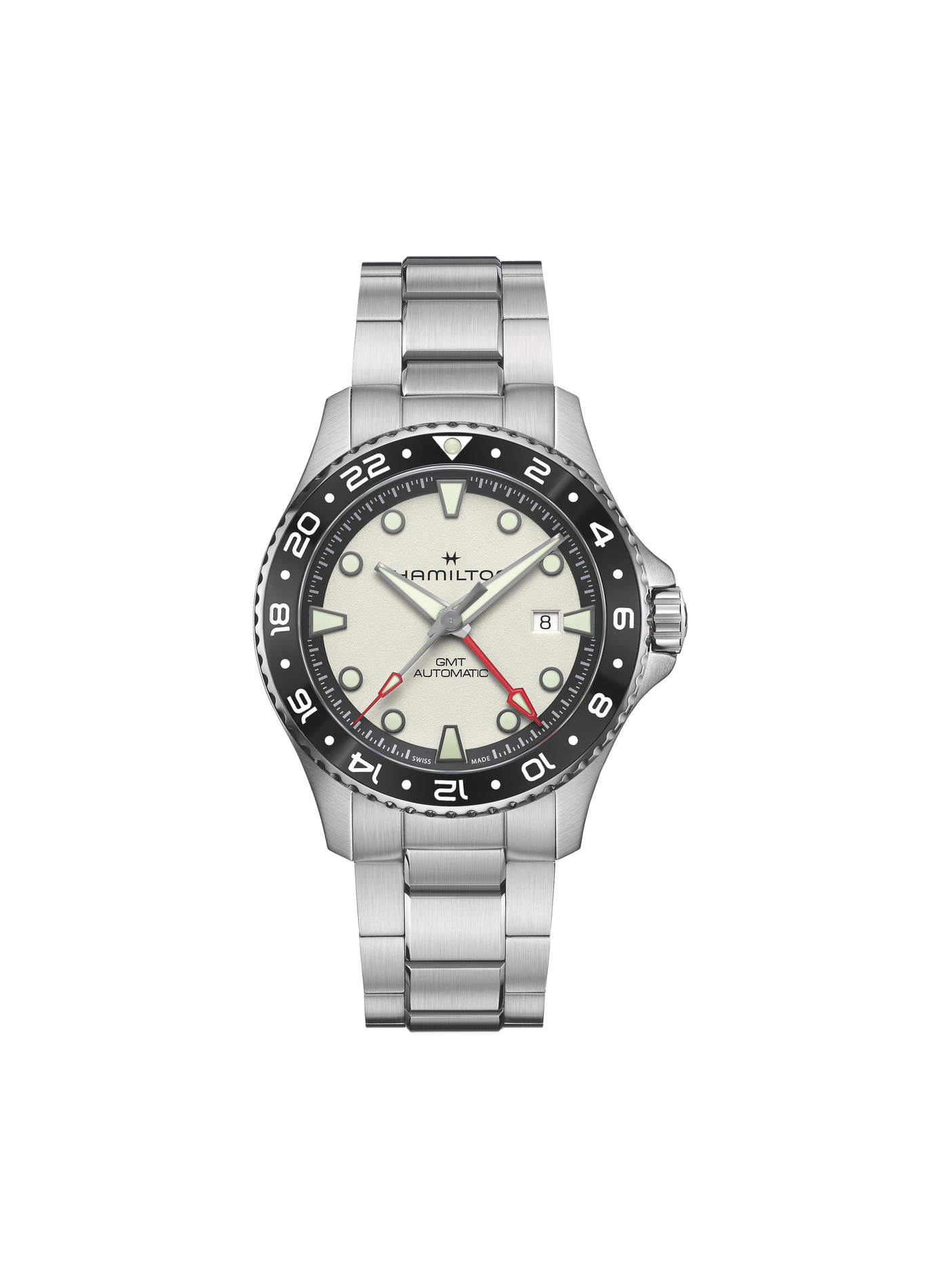 Montre Khaki Navy Scuba en acier inoxydable HAMILTON Argent