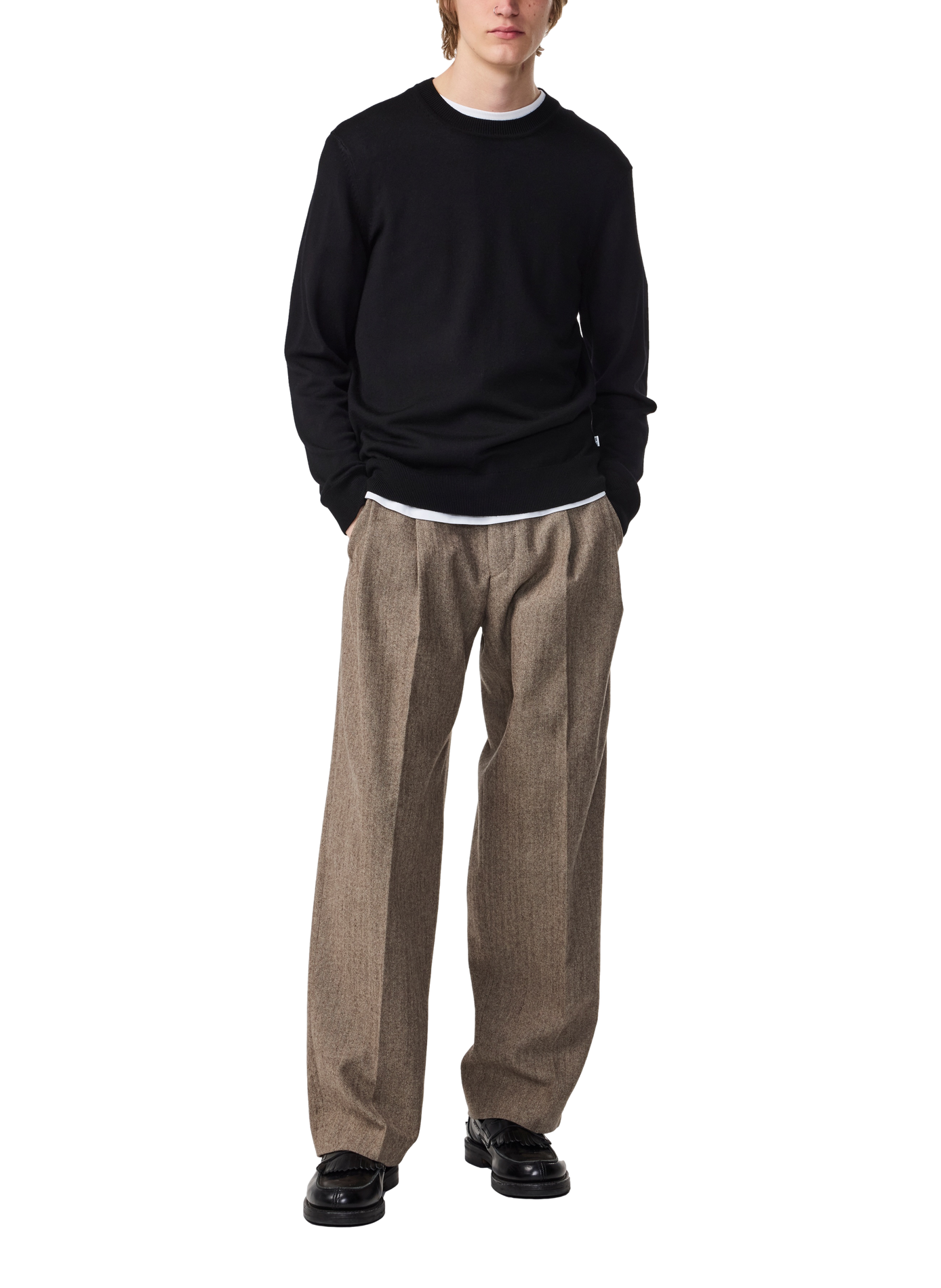 Straight cotton jumper NN.07 Black