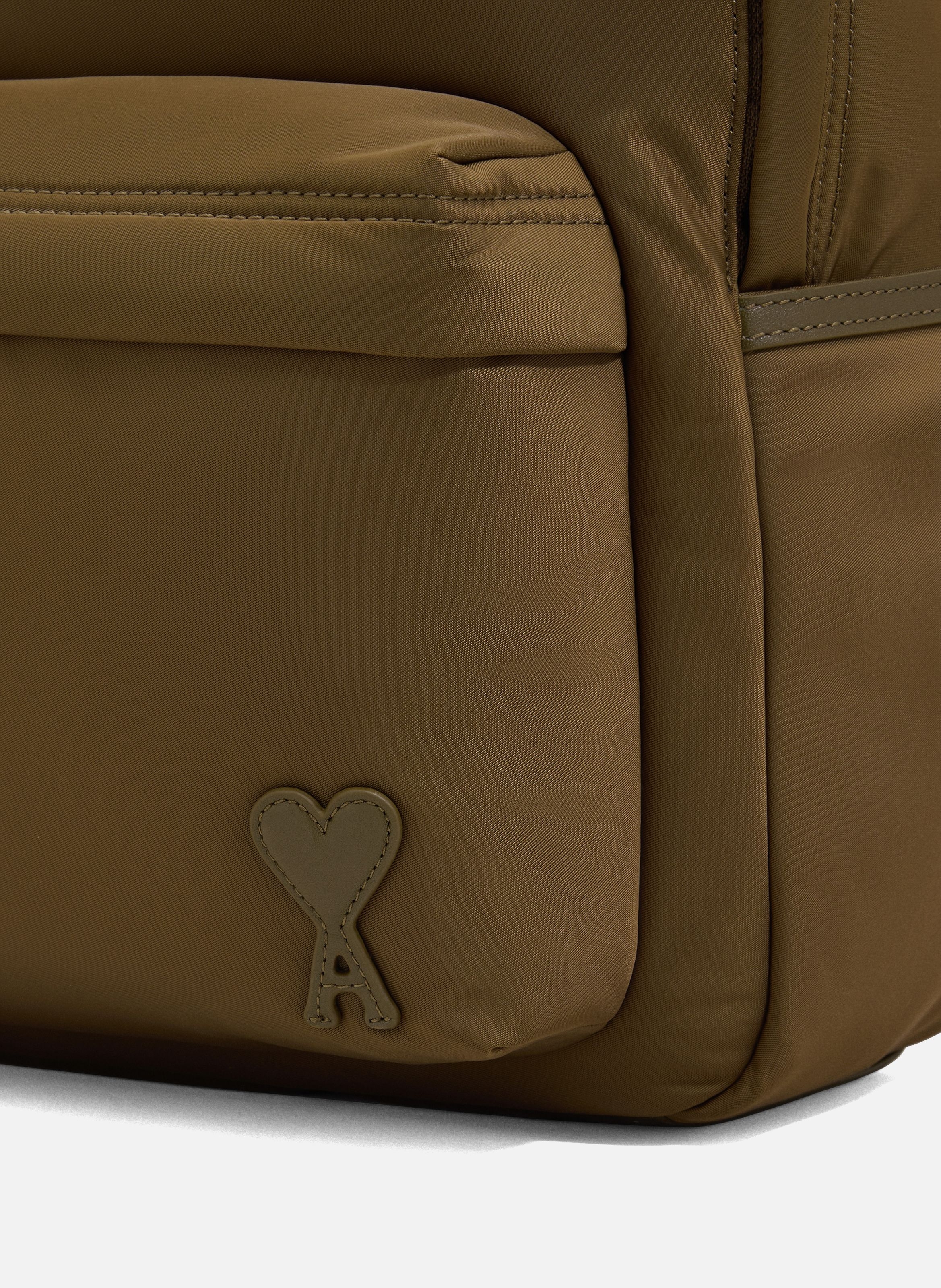 Sac à dos marcel unisexe en nylon AMI PARIS Marron