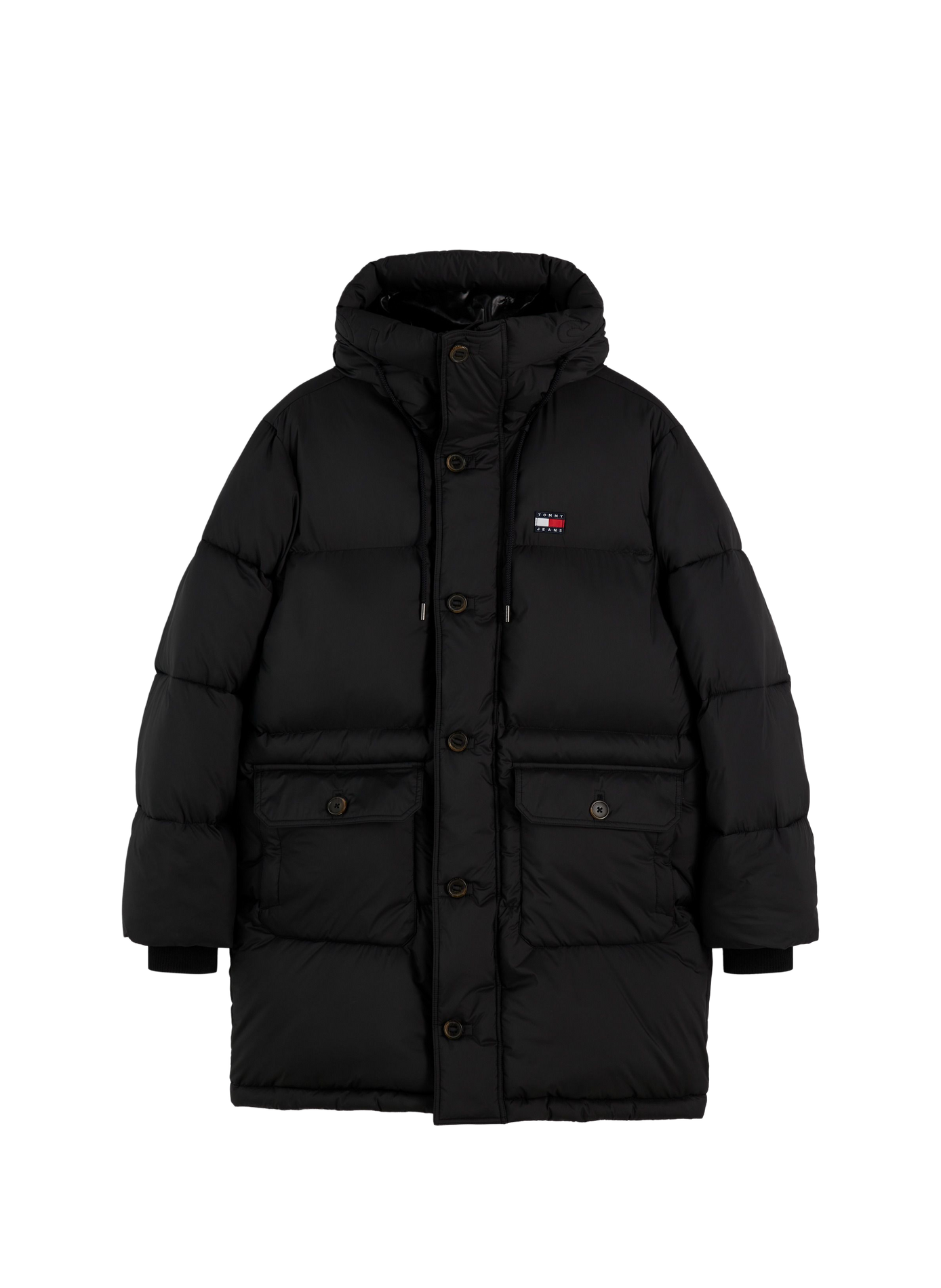 Oversized cotton parka TOMMY HILFIGER Black