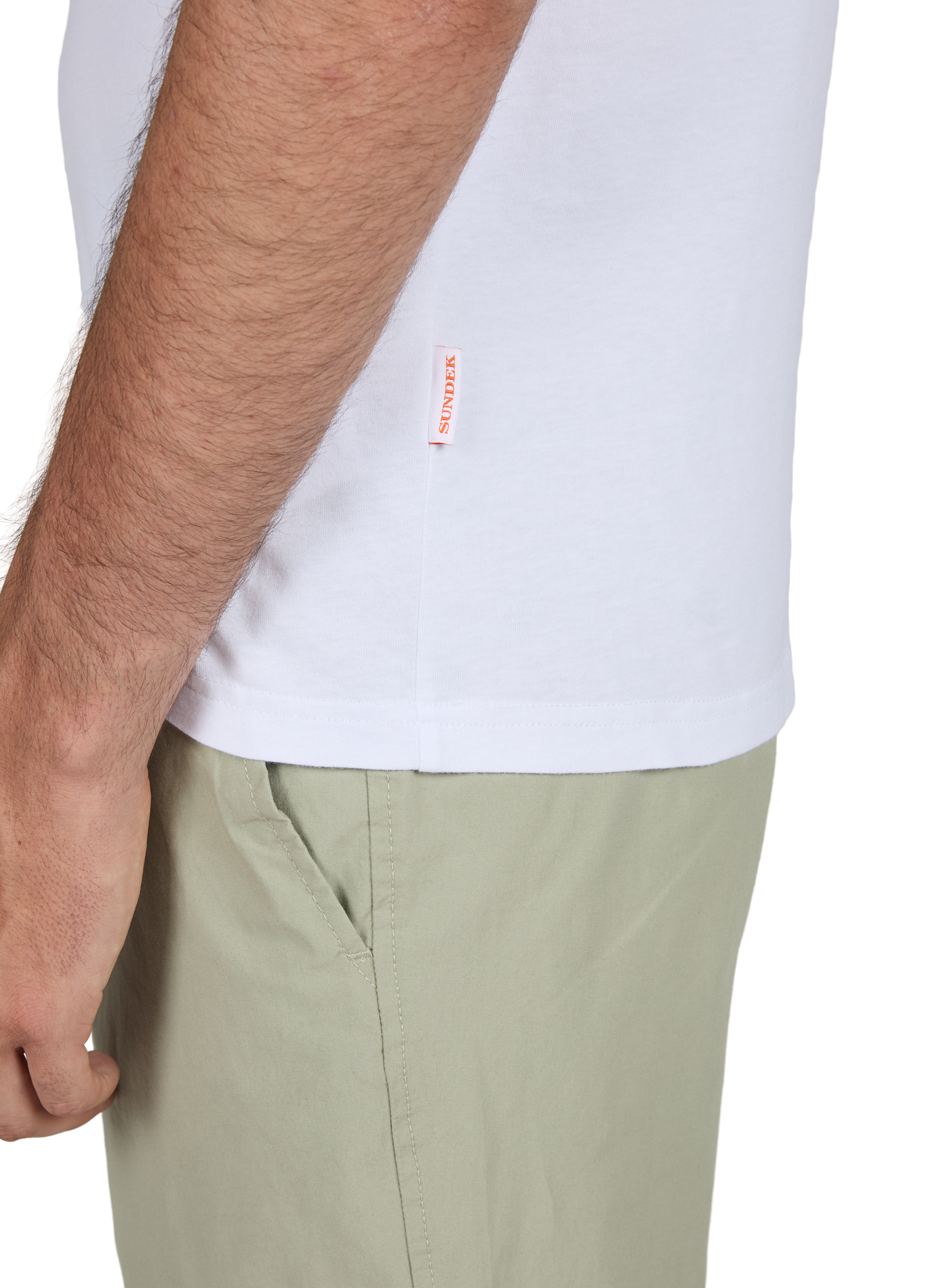Round neck printed t-shirt SUNDEK White