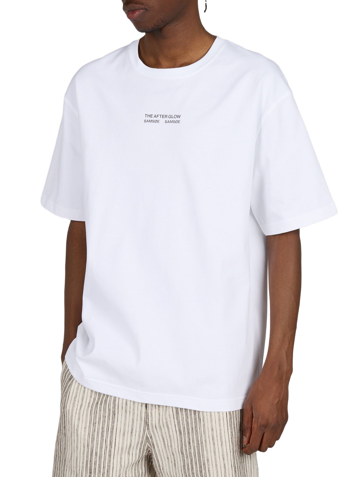 Oversized cotton Sauni t-shirt SAMSOE SAMSOE White