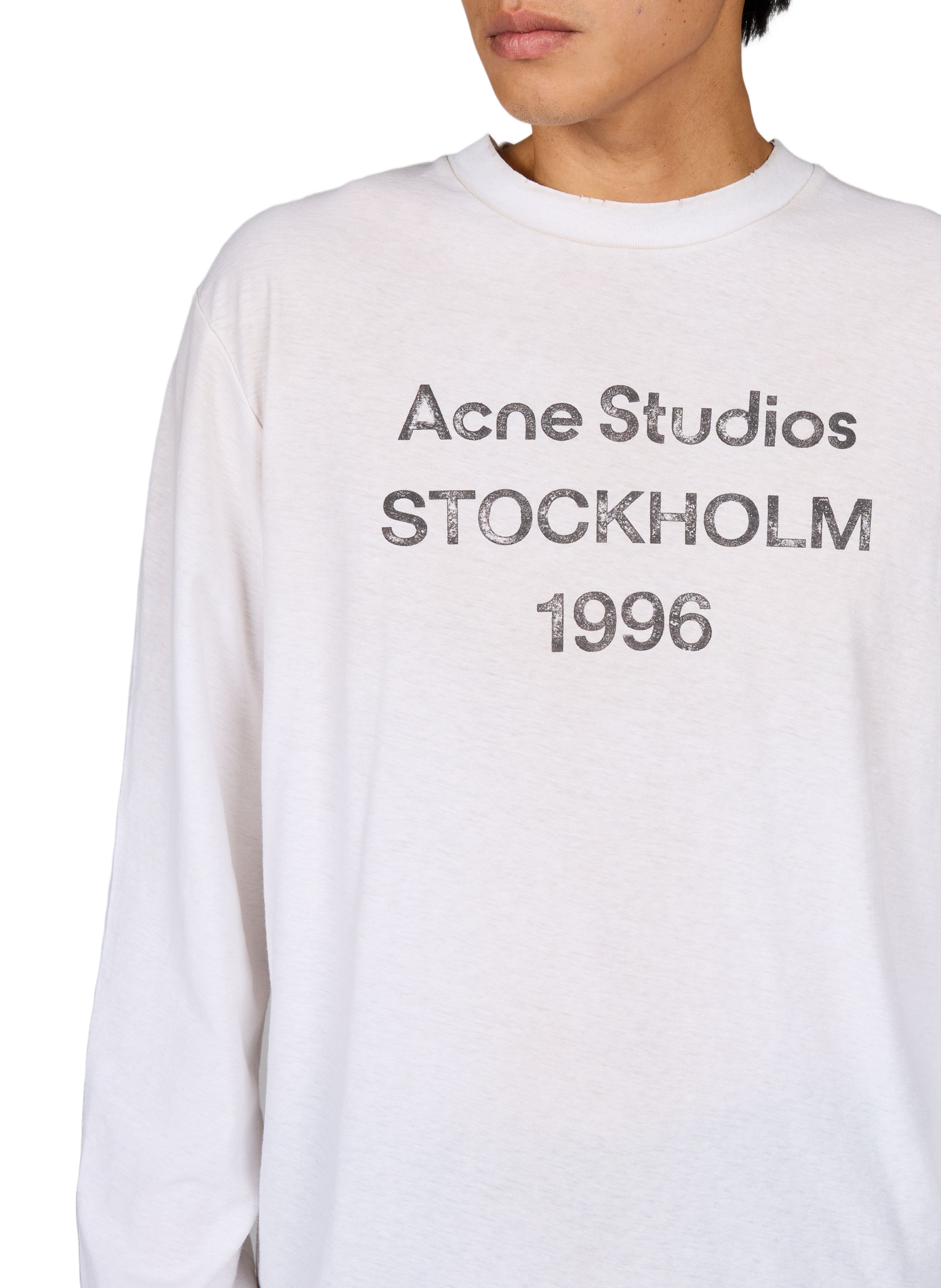Camiseta de algodón mezclado ACNE STUDIOS Blanco