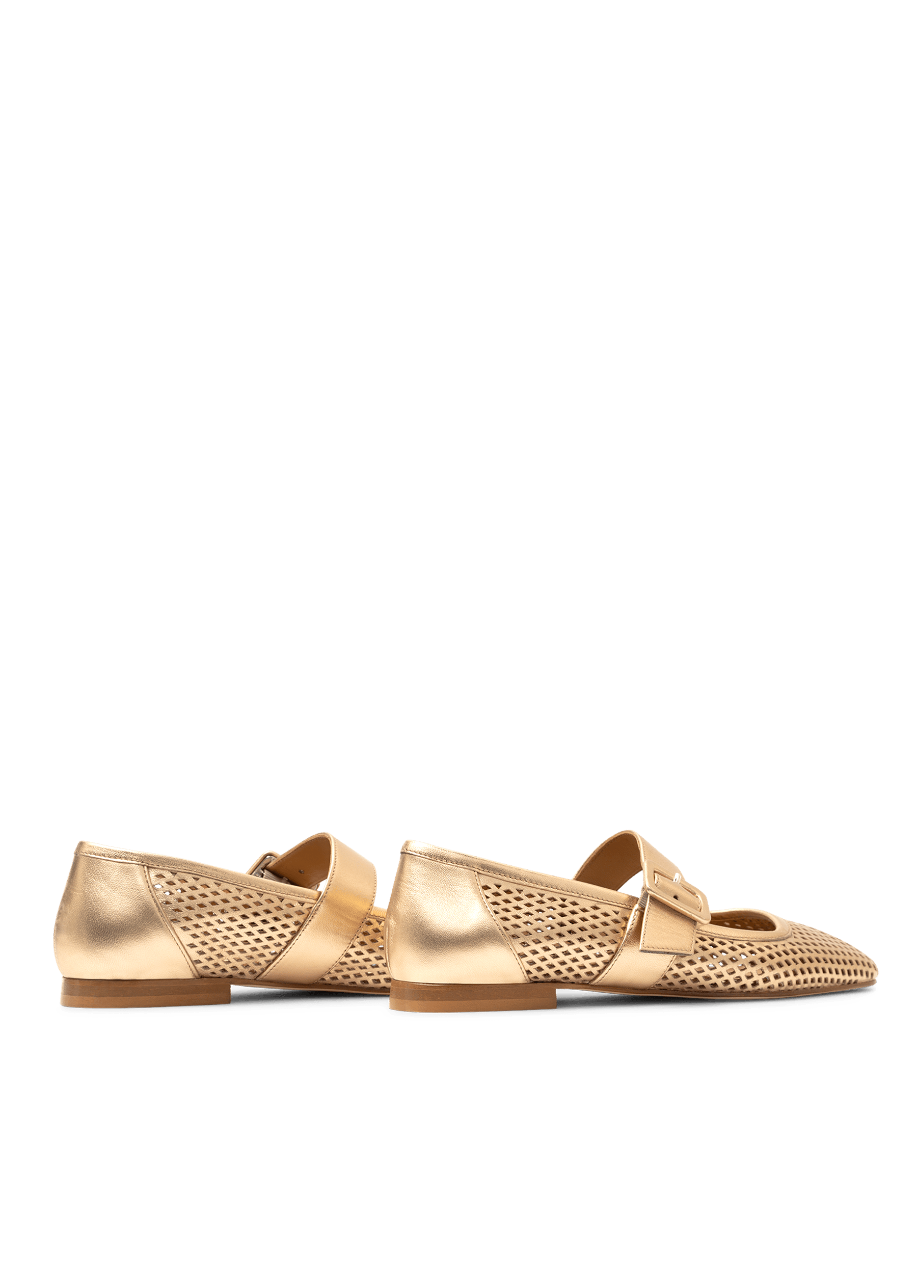 Ballerines moka en nappa perfo PARALLELE Doré