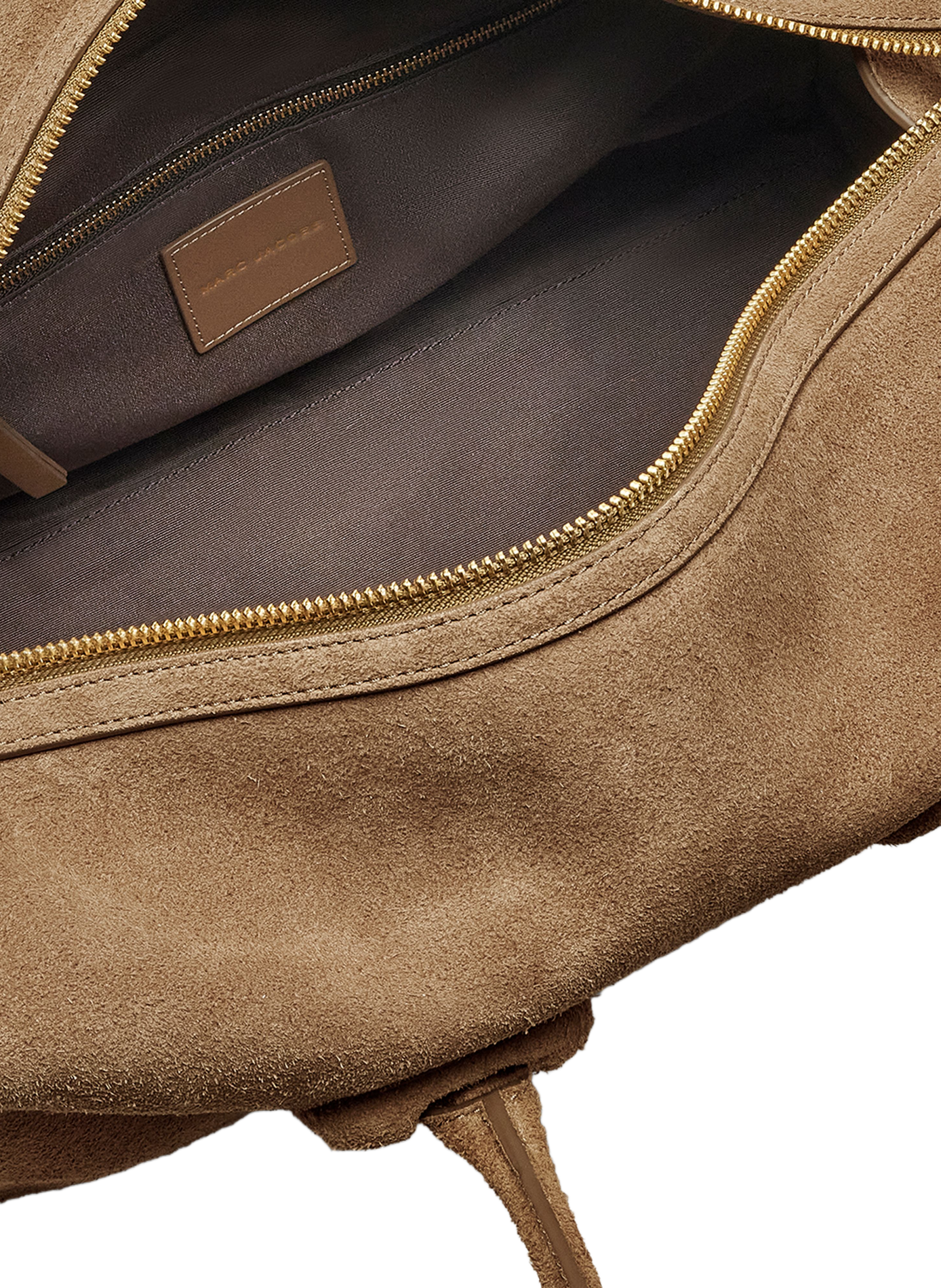 Sac épaule The Babe City Tote en cuir daim MARC JACOBS Marron