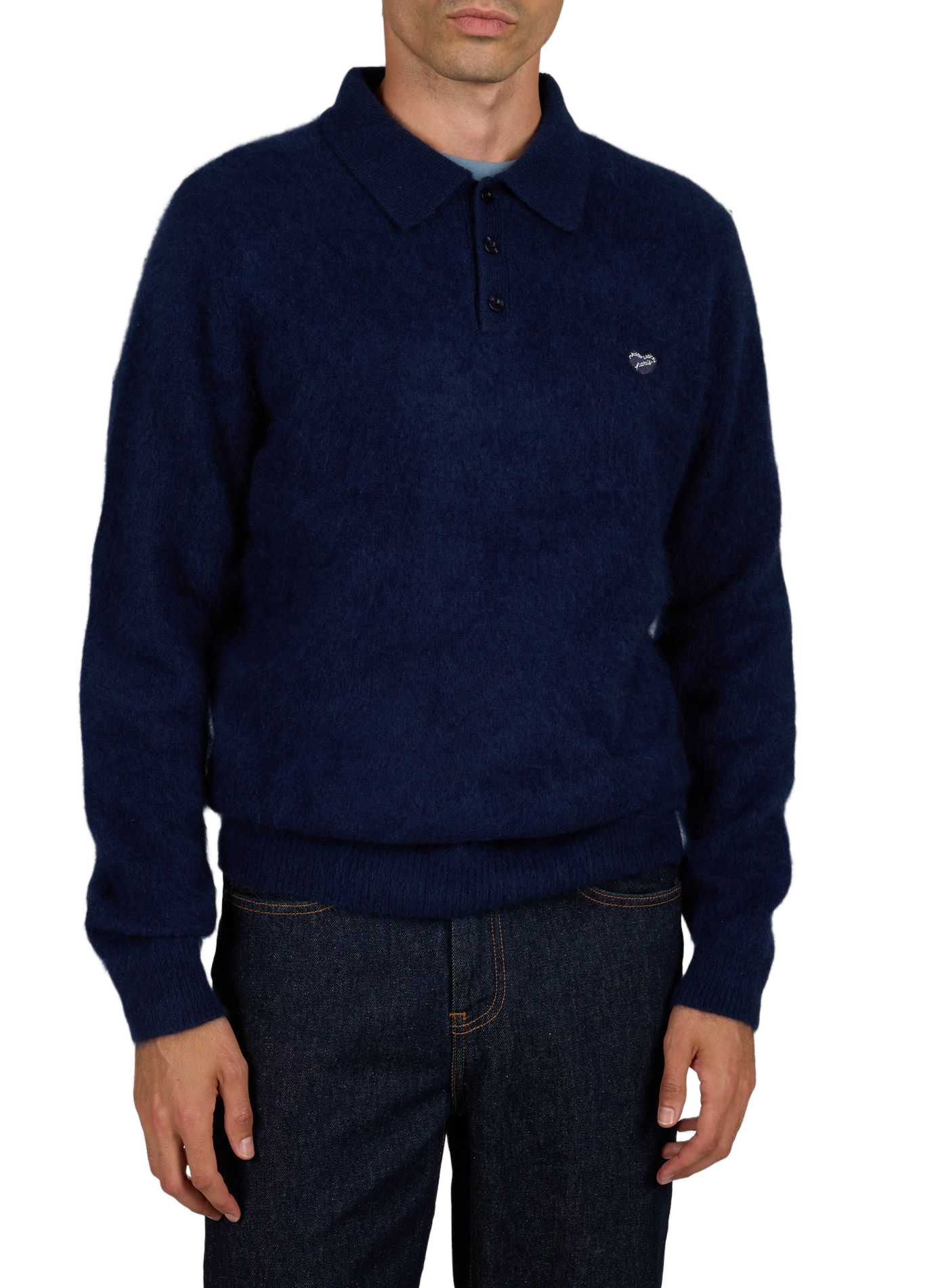 Gerader Pullover aus Woll-Kaschmir-Mischung MAISON LABICHE Blau