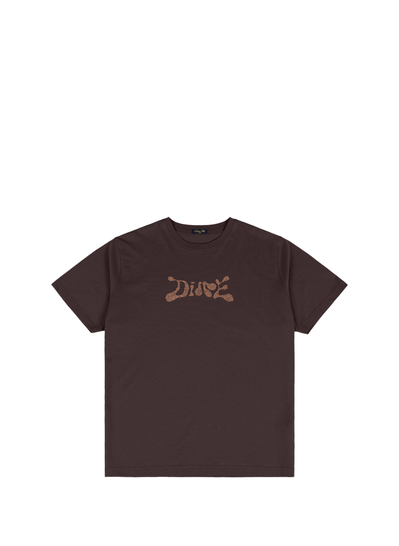 Straight-fit cotton logo T-shirt DIME Brown
