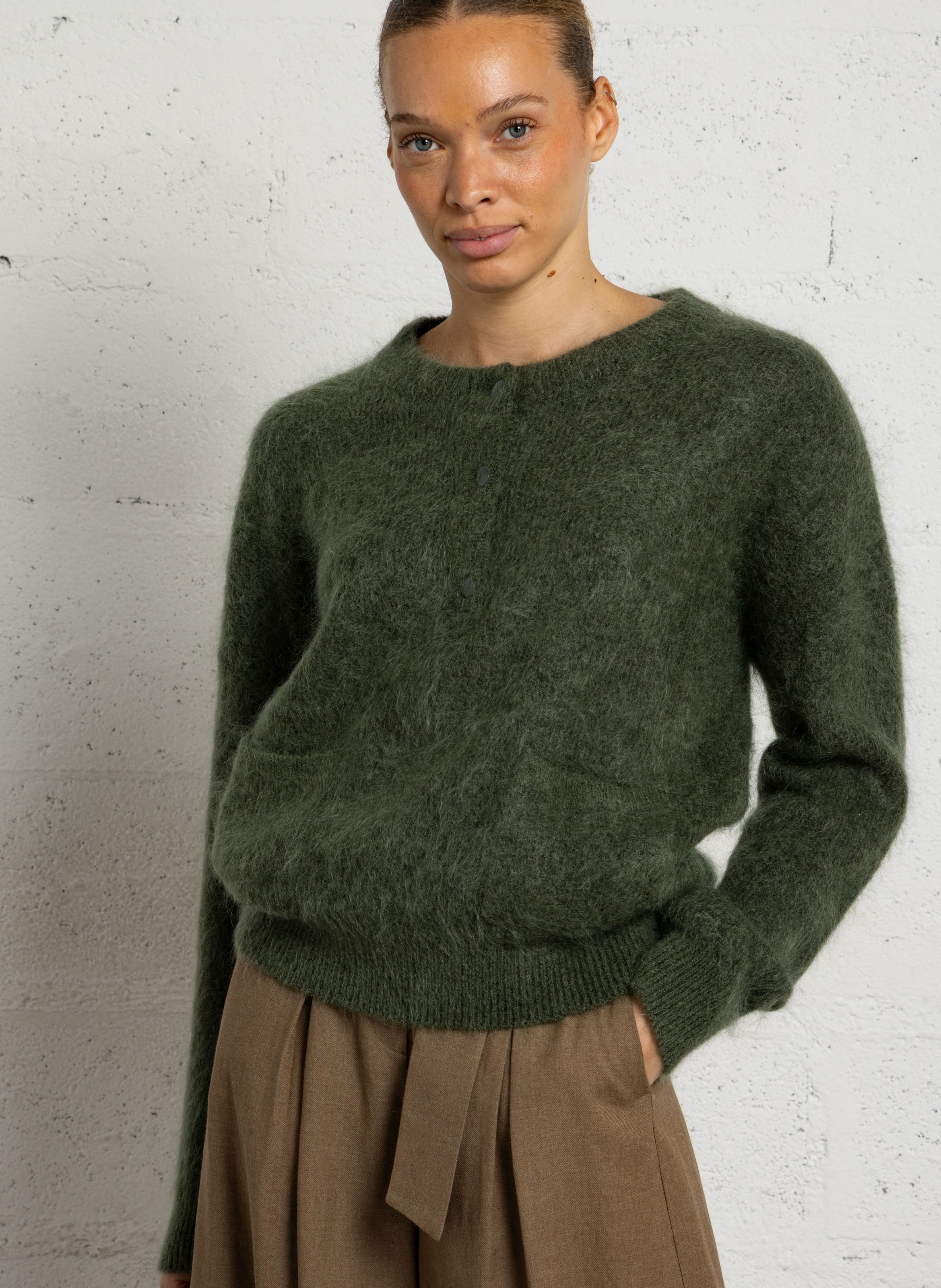 Pull oversize en laine mélangée assia MAISON 123 Vert