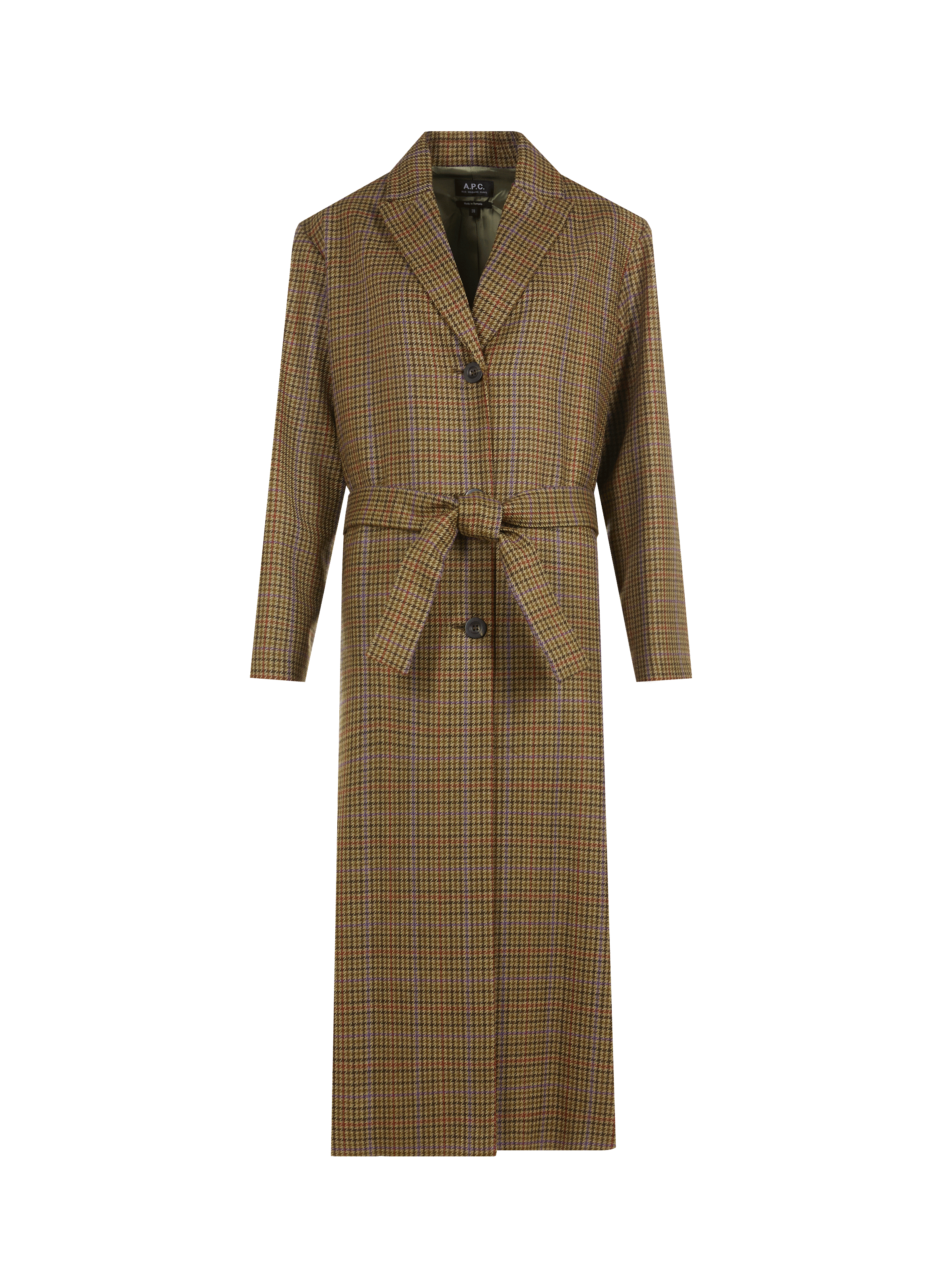 Manteau Ania pied de poule en laine vierge