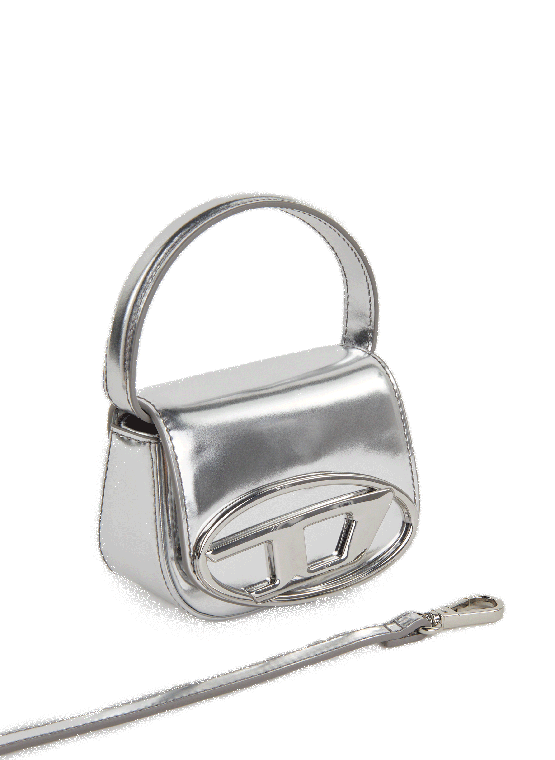 Mini sac en cuir métallisé