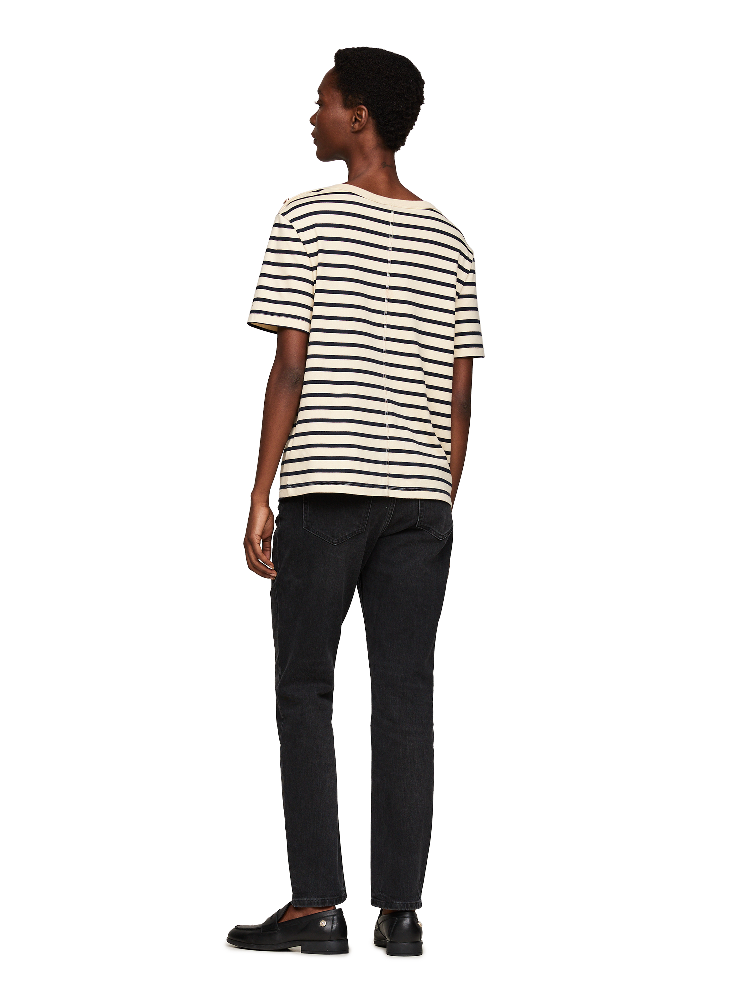 T-shirt rayé en coton  TOMMY HILFIGER Multicolore