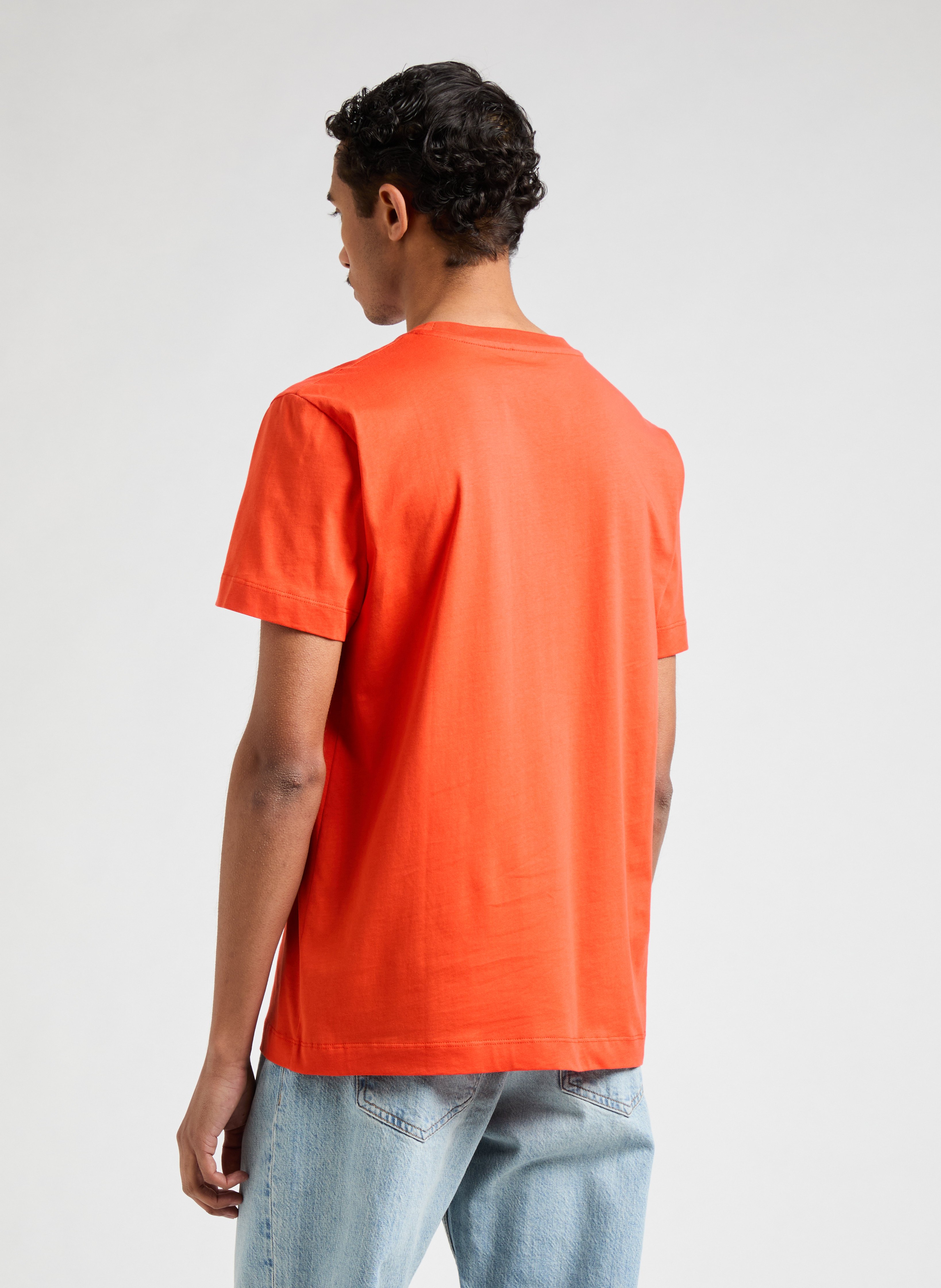 T-shirt col rond en coton organique Orange