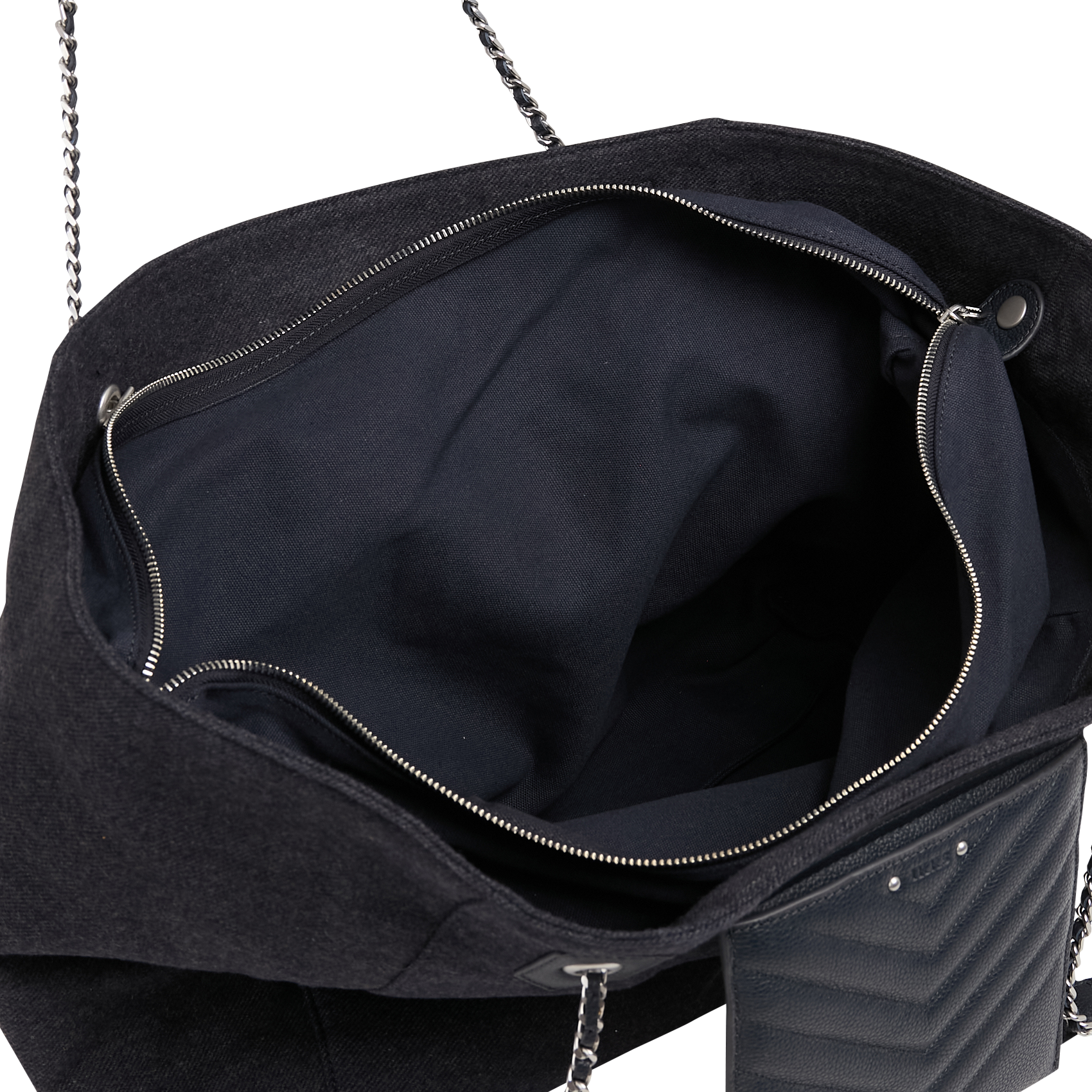 Sac cabas mix zippé 1440 xl IKKS Bleu