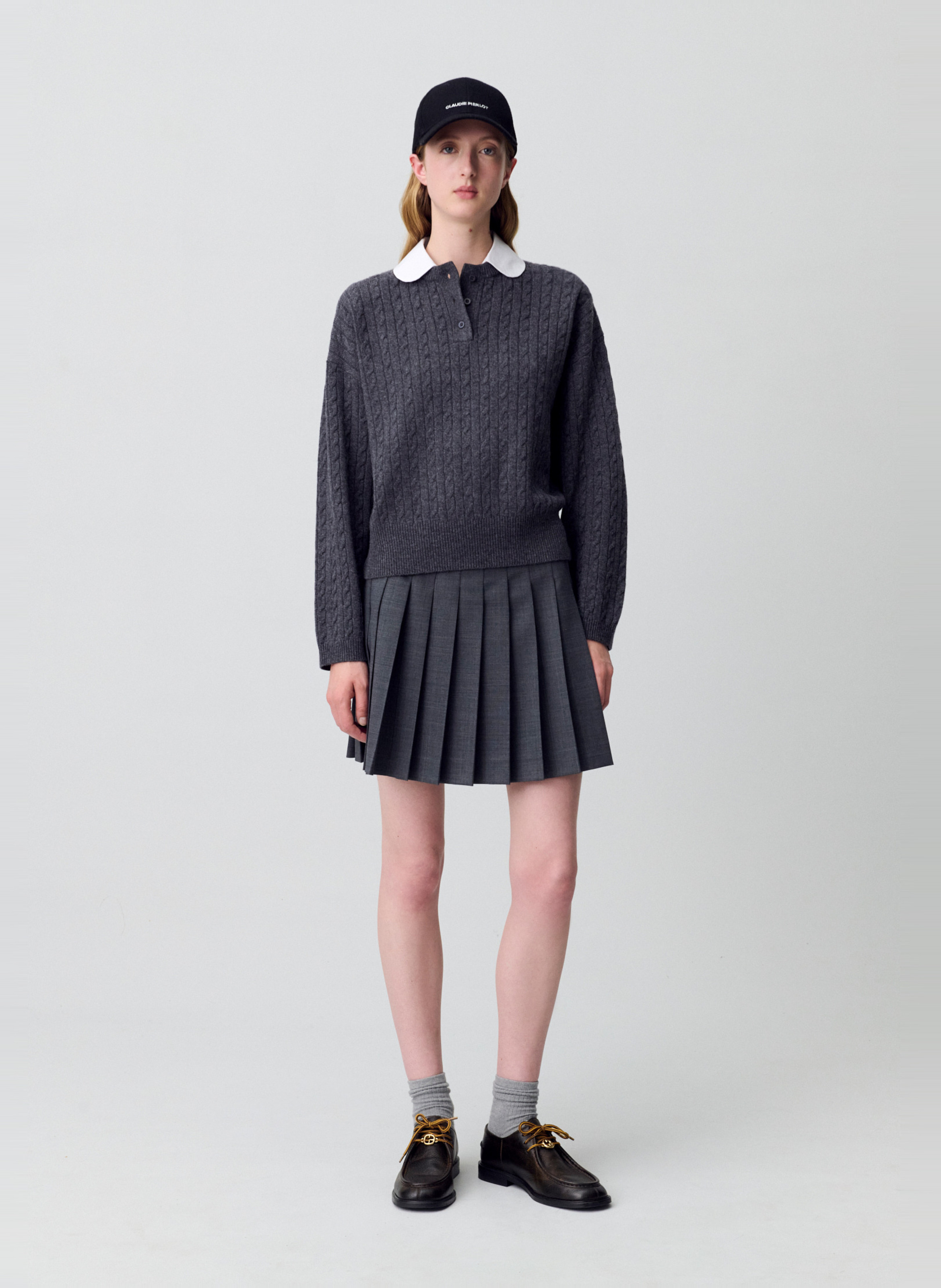 Pull col claudine en laine mélangée CLAUDIE PIERLOT Gris