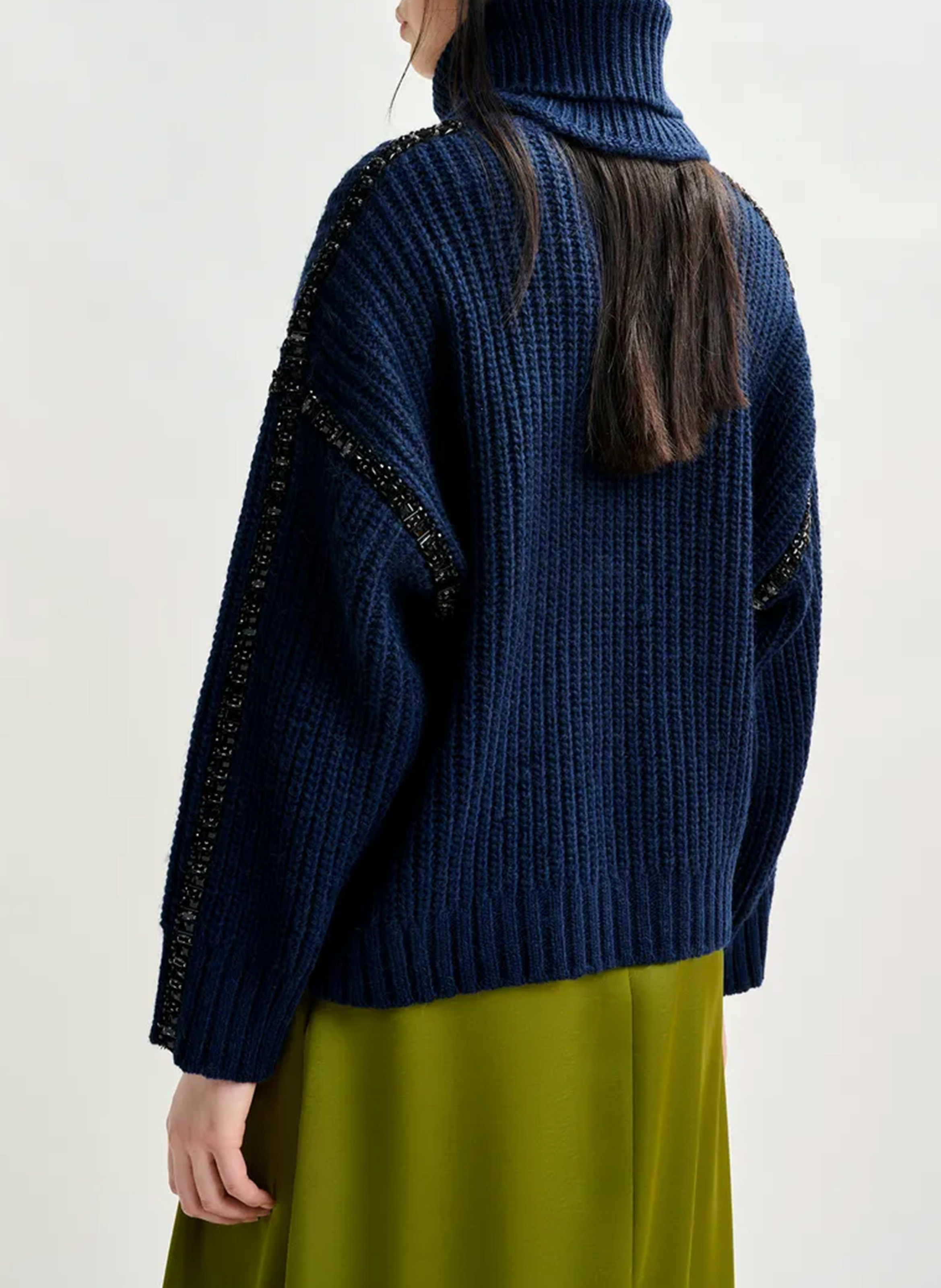 Pull oversize à col amovible indsay ESSENTIEL ANTWERP Bleu