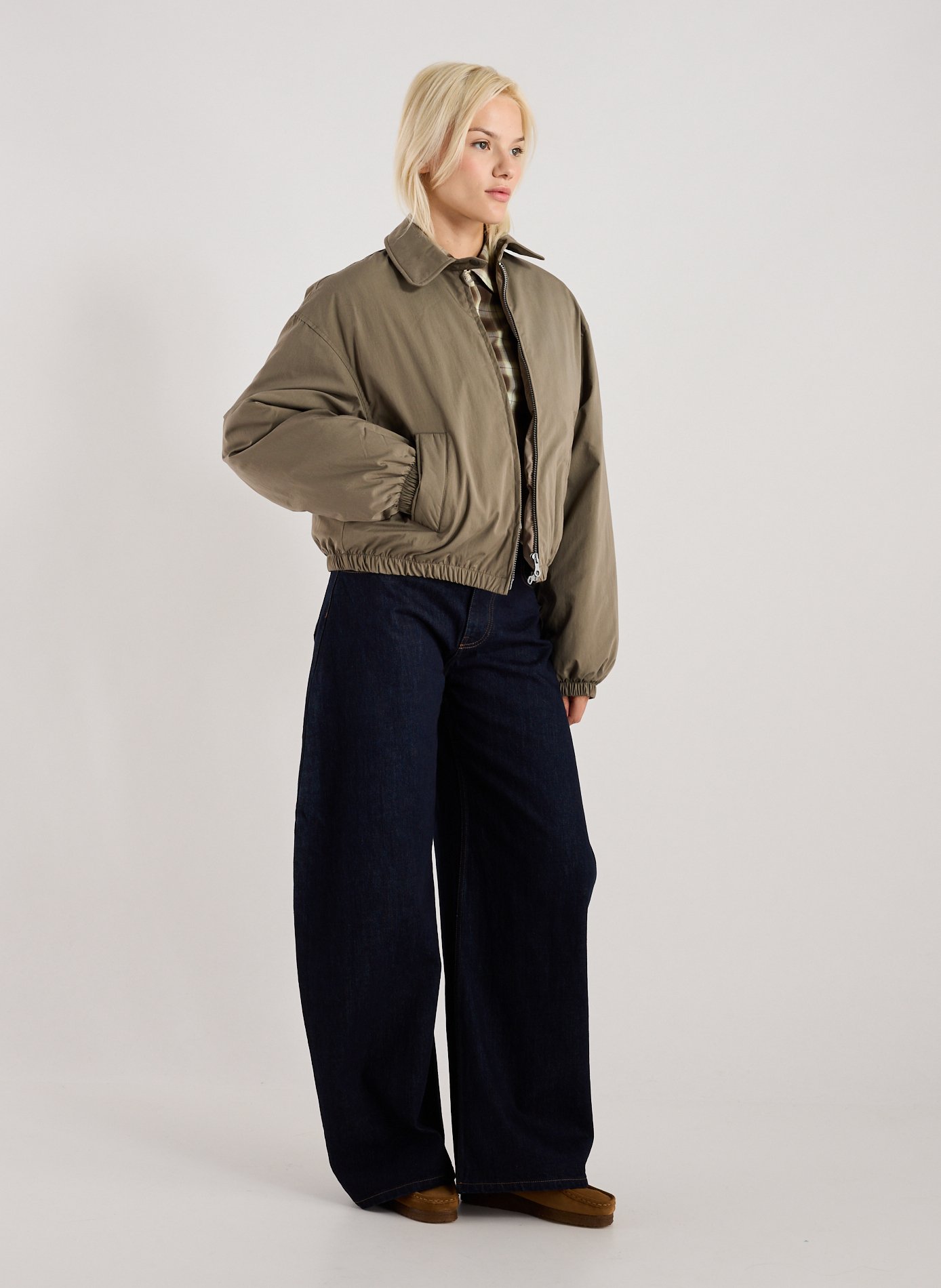 Oversized jacket with classic collar OUR LEGACY Khaki