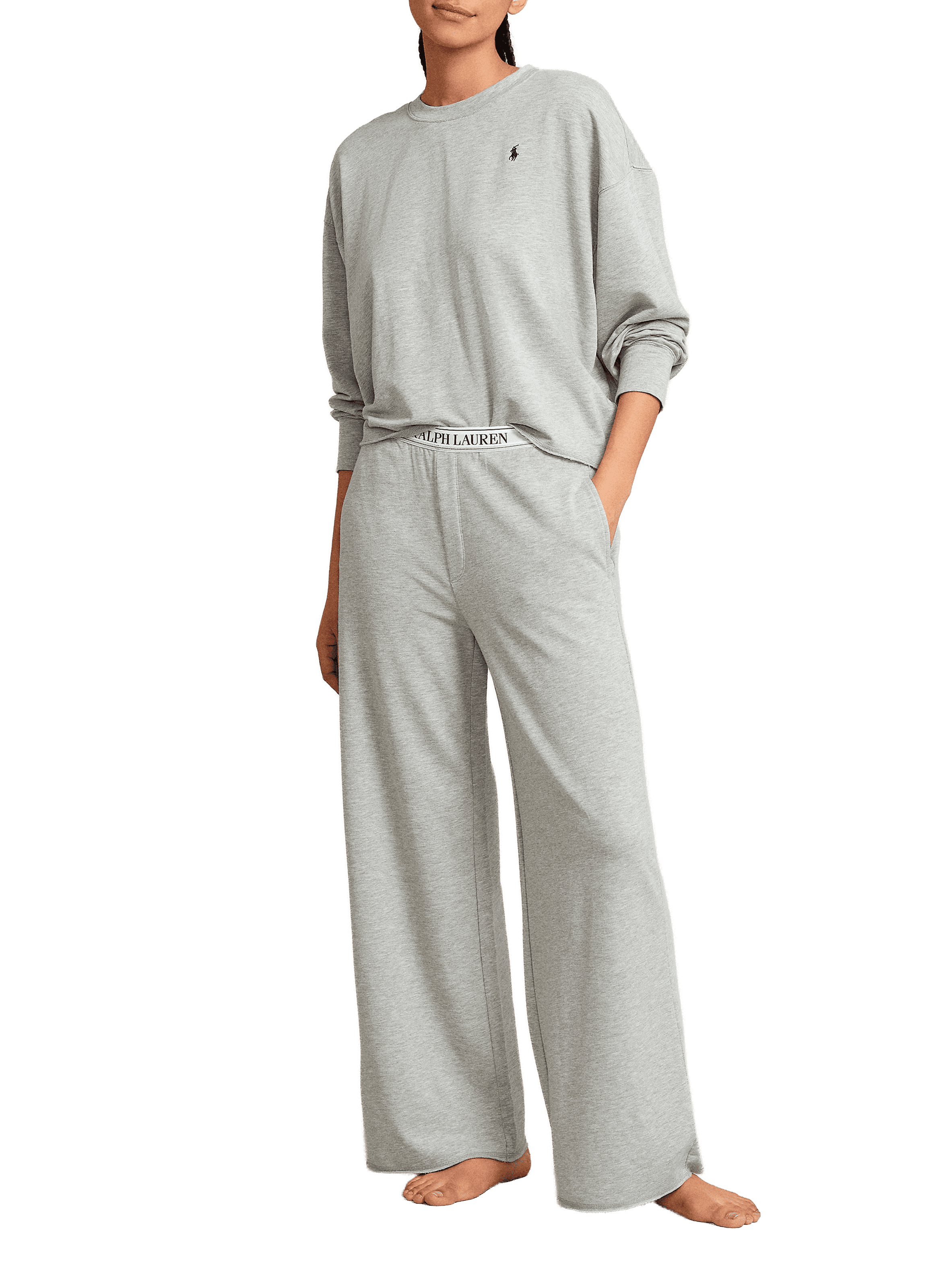 POLO RALPH LAUREN Solid color pajama set Grey