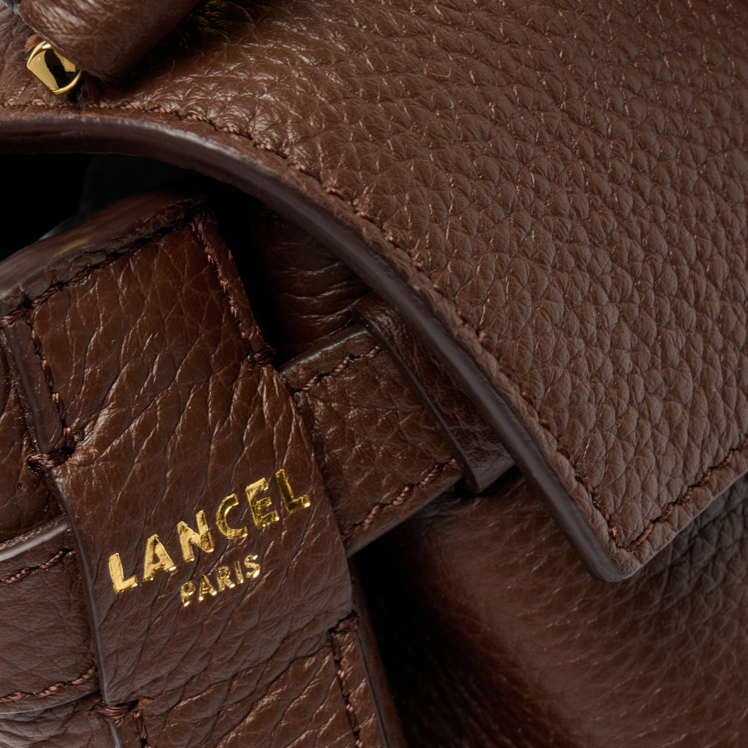 Mini top-handle bag charlie by lancel in leather LANCEL Brown