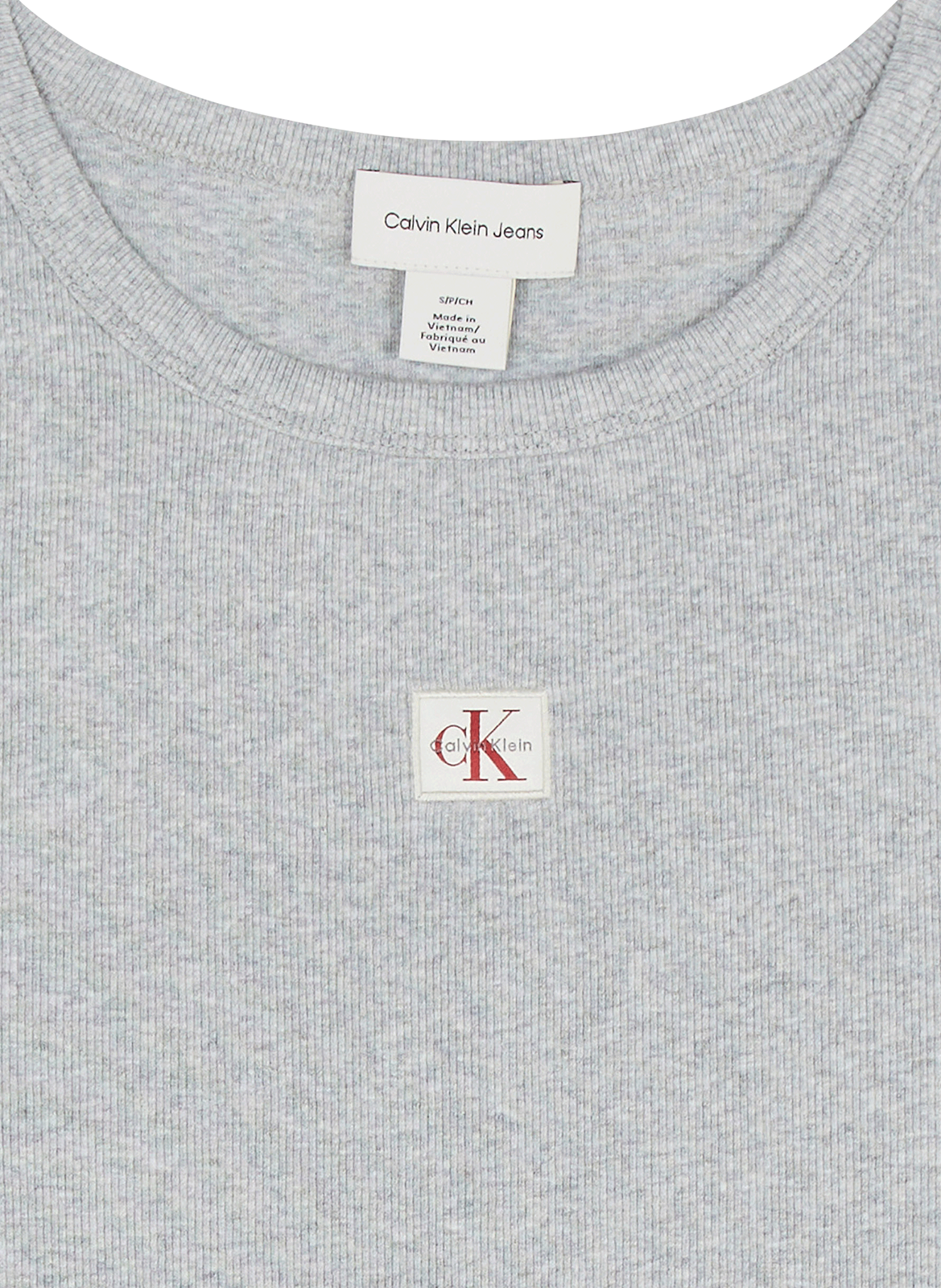 Débardeur en coton côtelé Gris