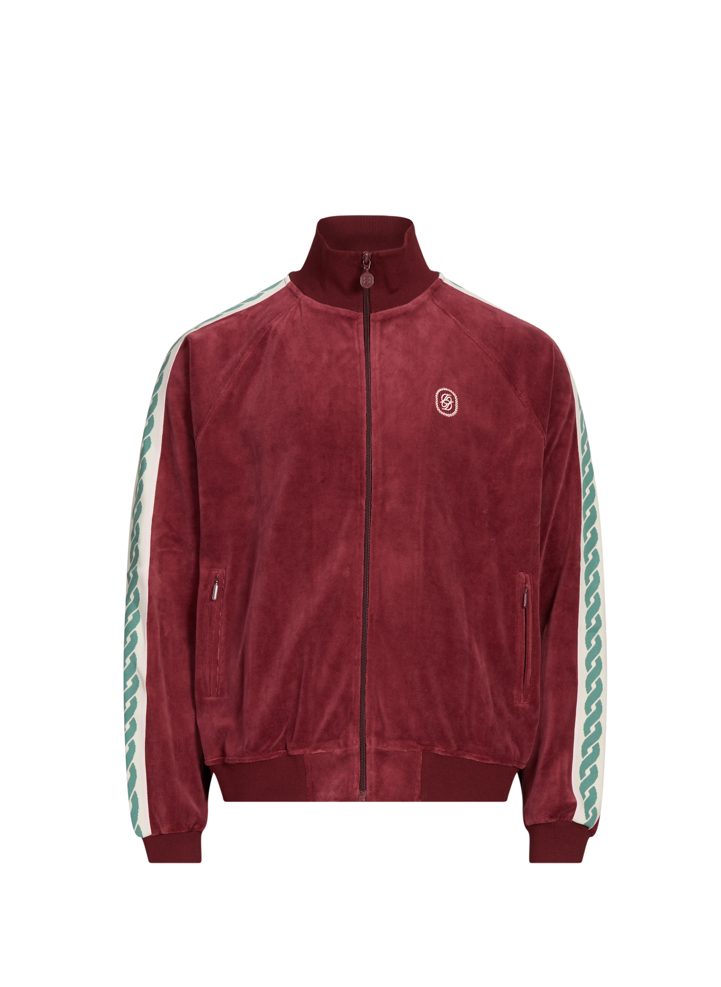 DROLE DE MONSIEUR The velvet tracksuit jacket Red