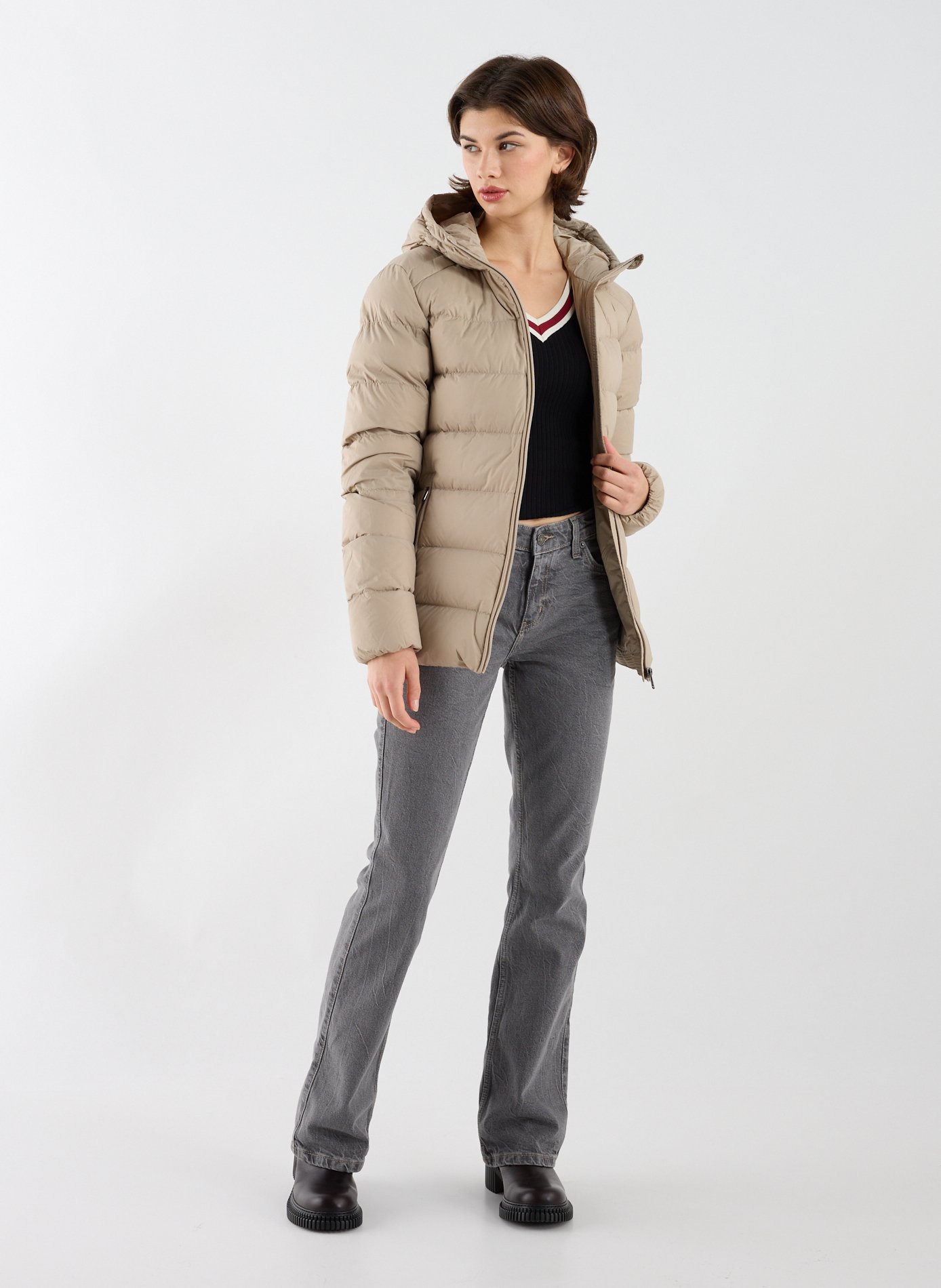 Doudoune à capuche JOTT Beige