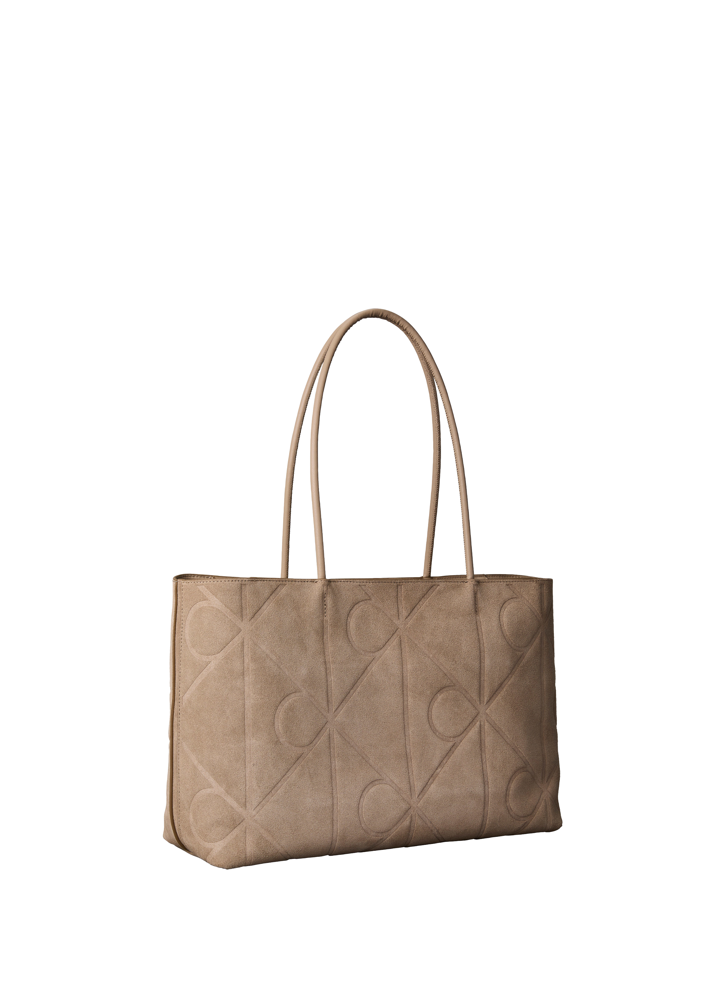 Monogrammed tote bag CALVIN KLEIN Beige
