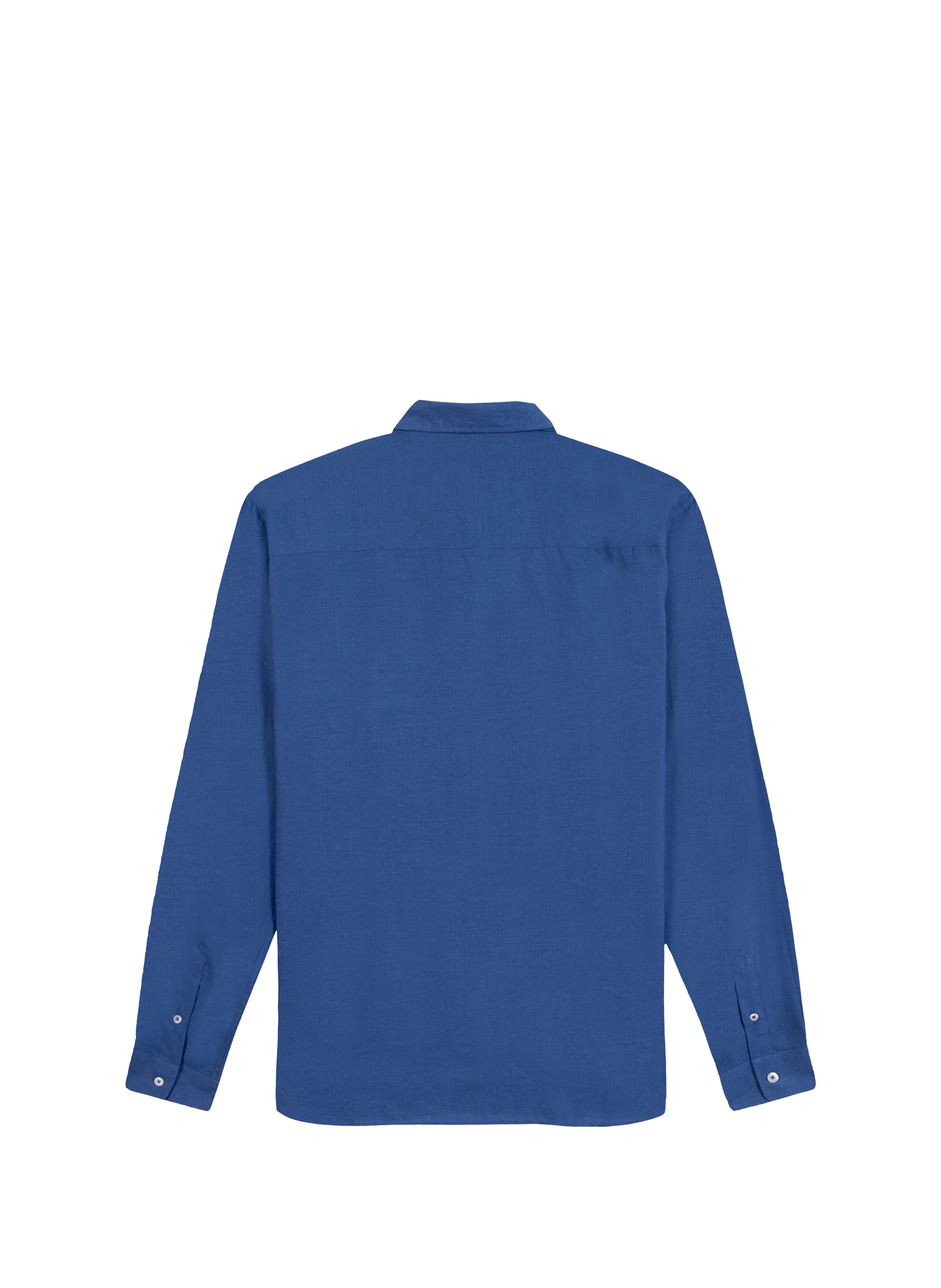 Chemise Malesherbes en coton et lin MAISON LABICHE Bleu