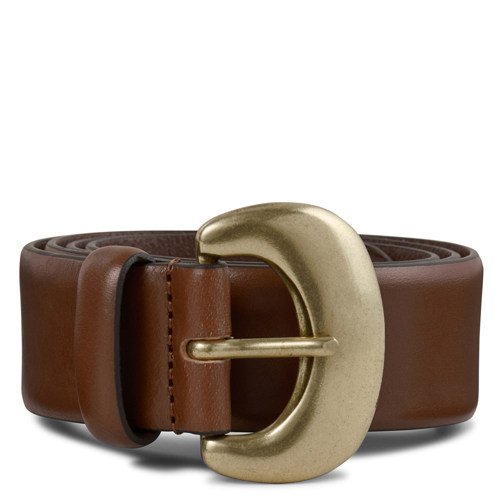 Ceinture à boucle en cuir brad BA&SH Marron