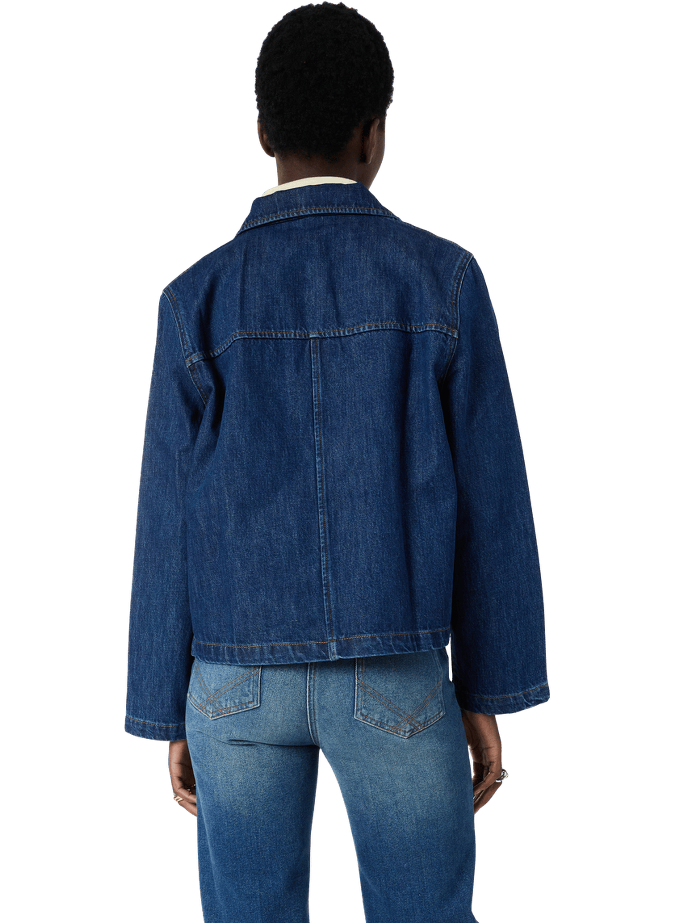 Veste droite en denim brut - taina GERARD DAREL Bleu