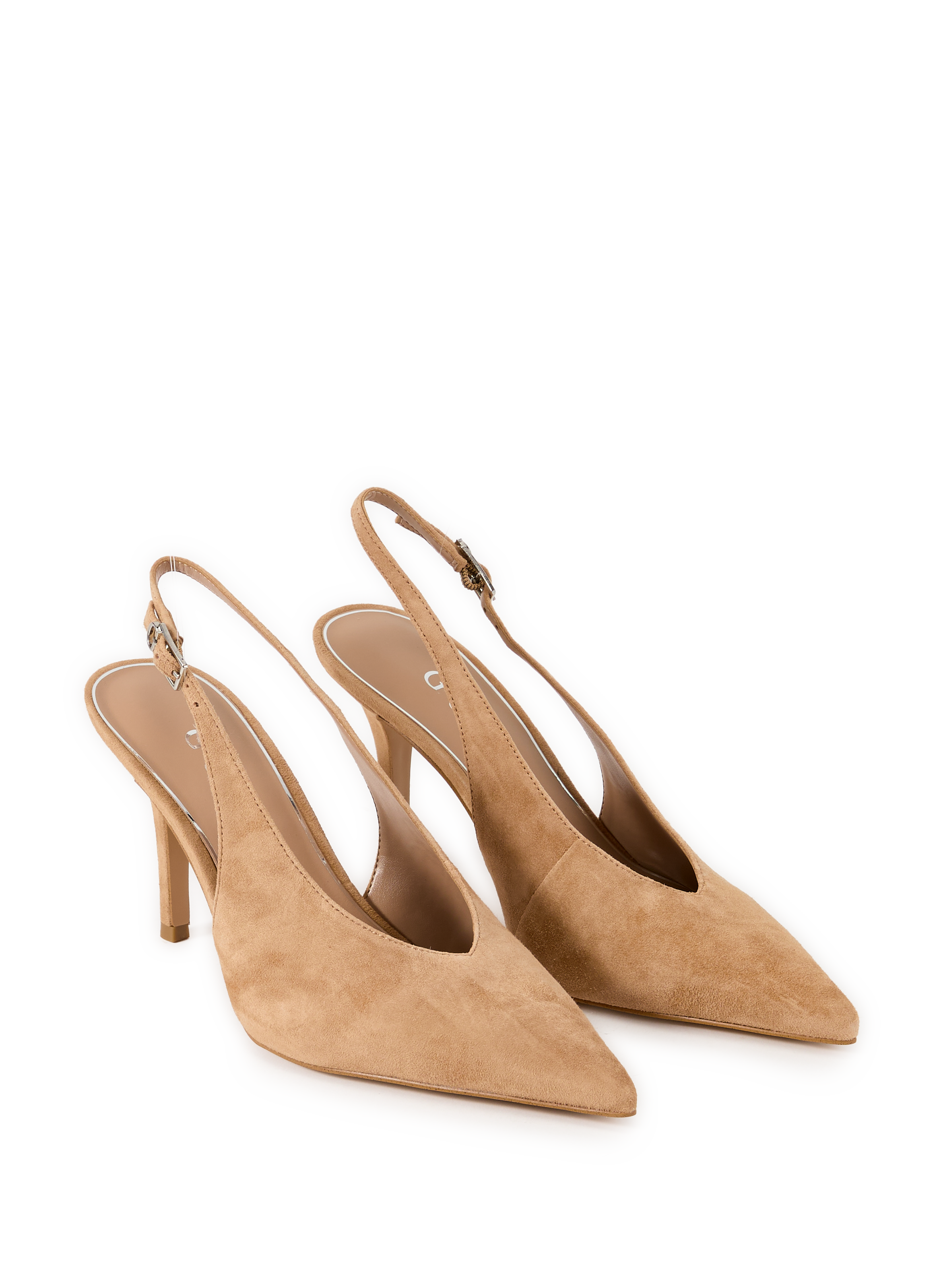 Sling-back Primo en cuir suédé GUESS Marron