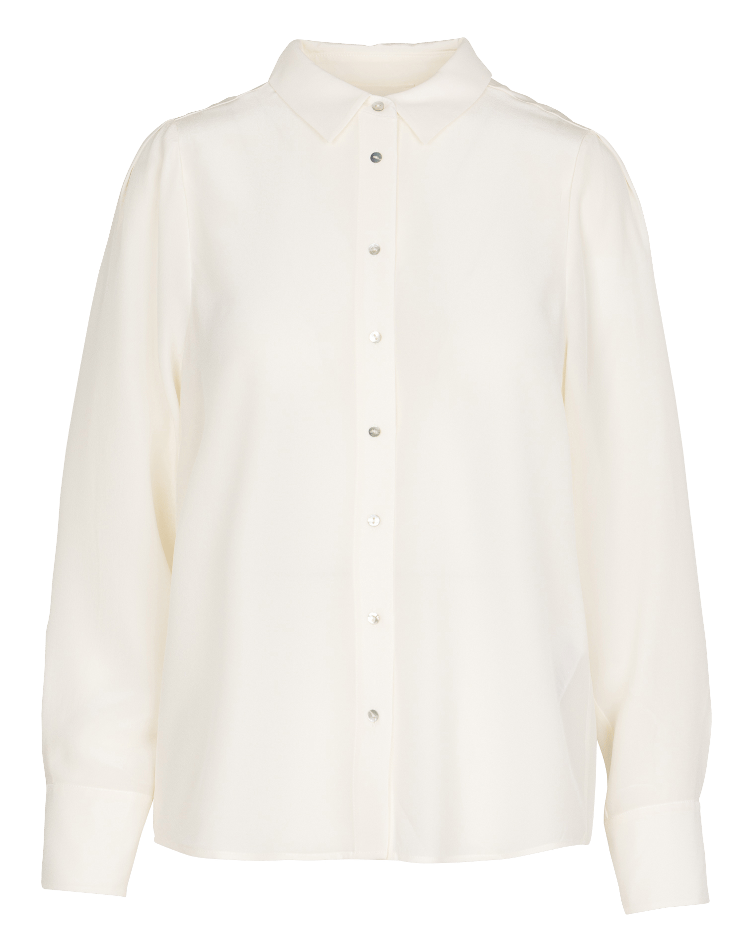 Chemise droite col classique en soie daphnee MAISON 123 Beige