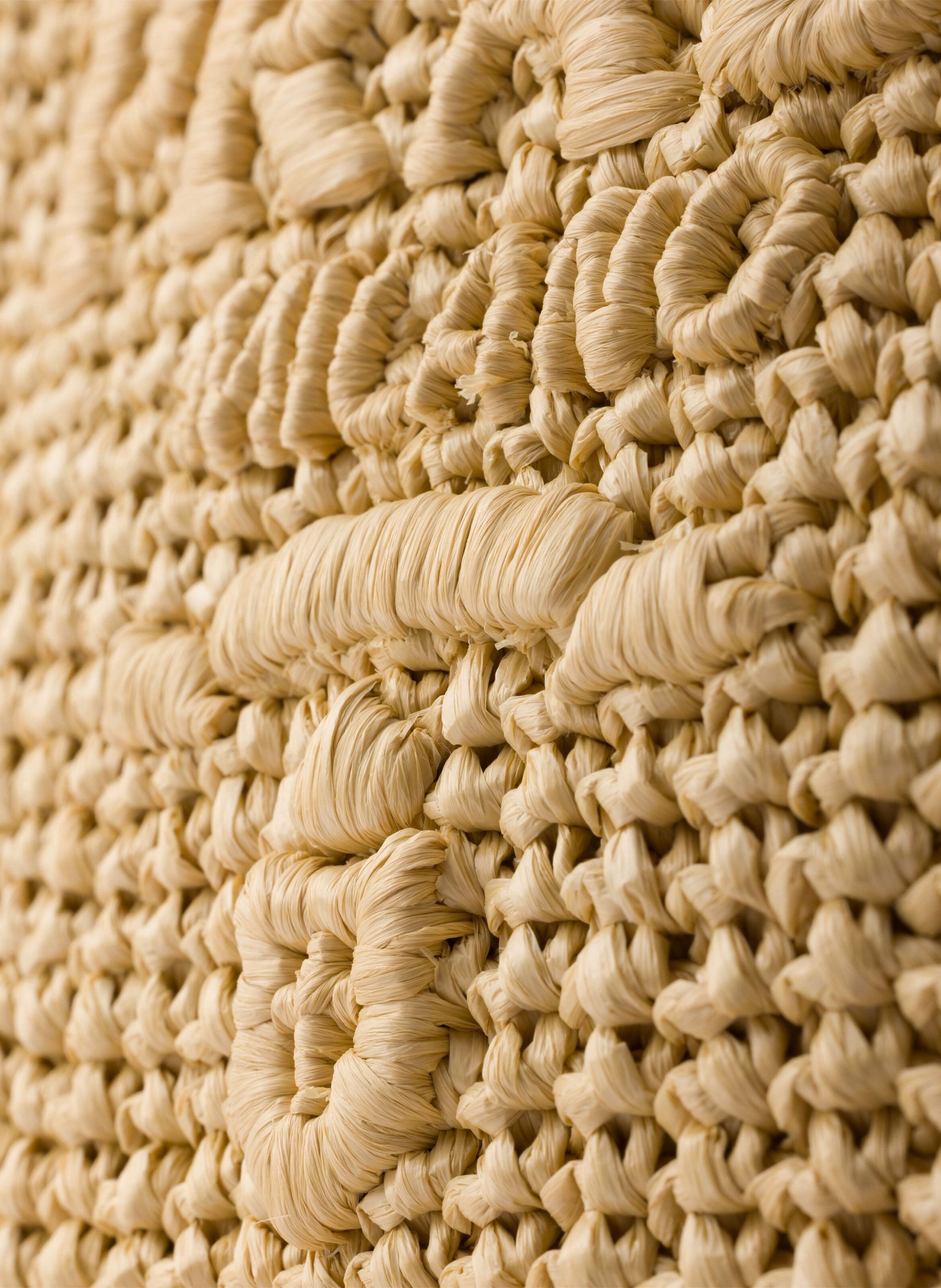 Petit cabas en crochet PRADA Beige