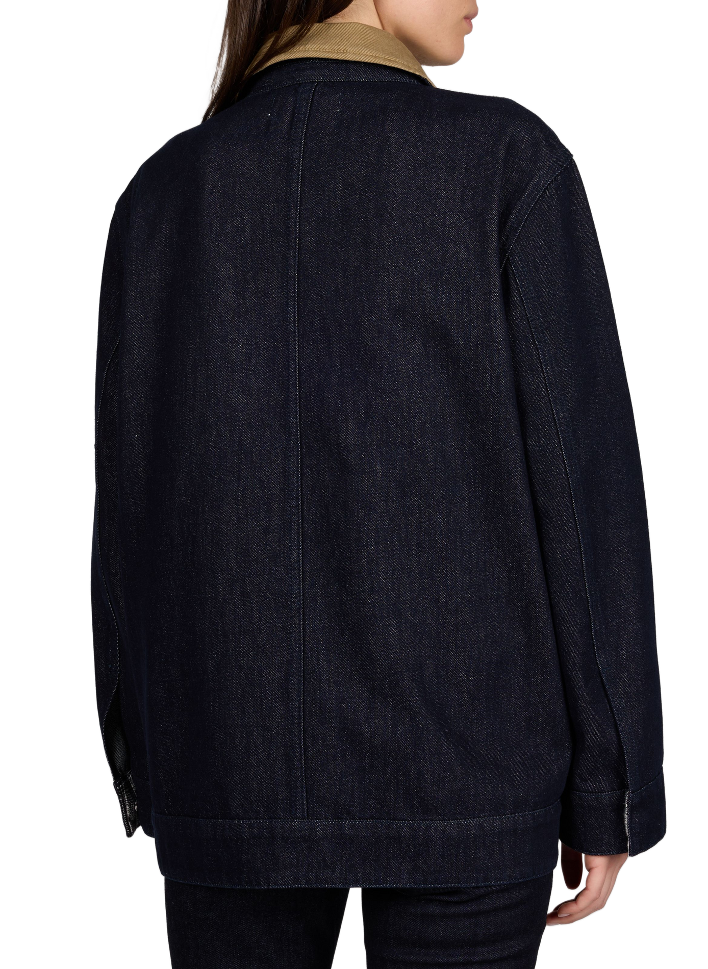 Veste oversize col asymétrique Sirenna en coton mélangé  OBJECT Bleu