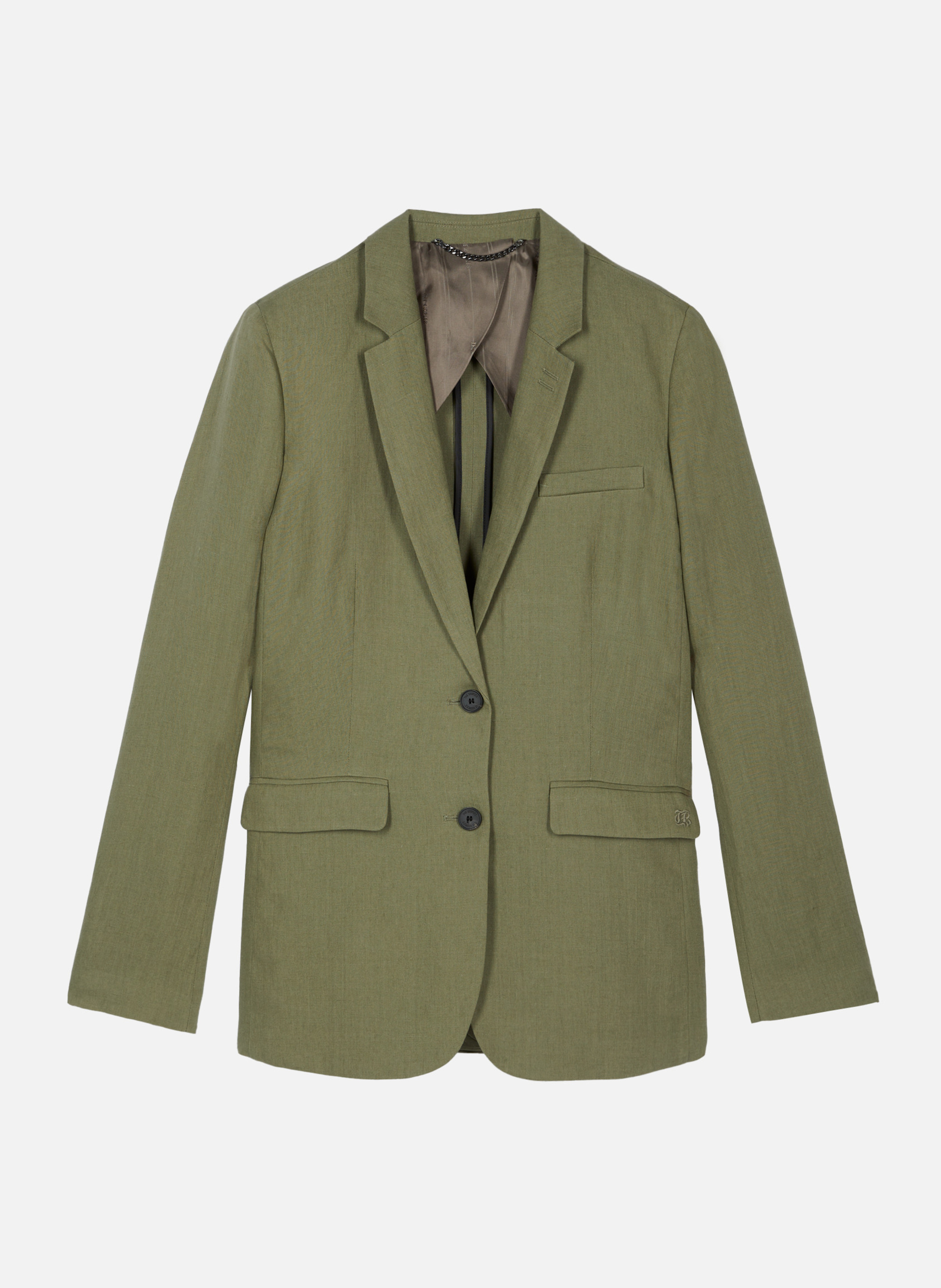 Veste de tailleur en lin THE KOOPLES Vert