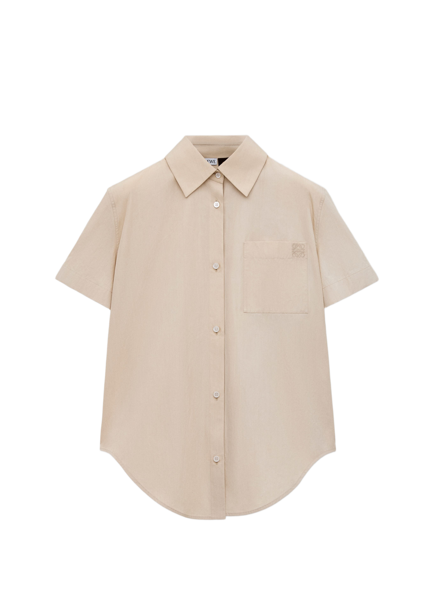 Short-Sleeve Cotton Shirt LOEWE Beige